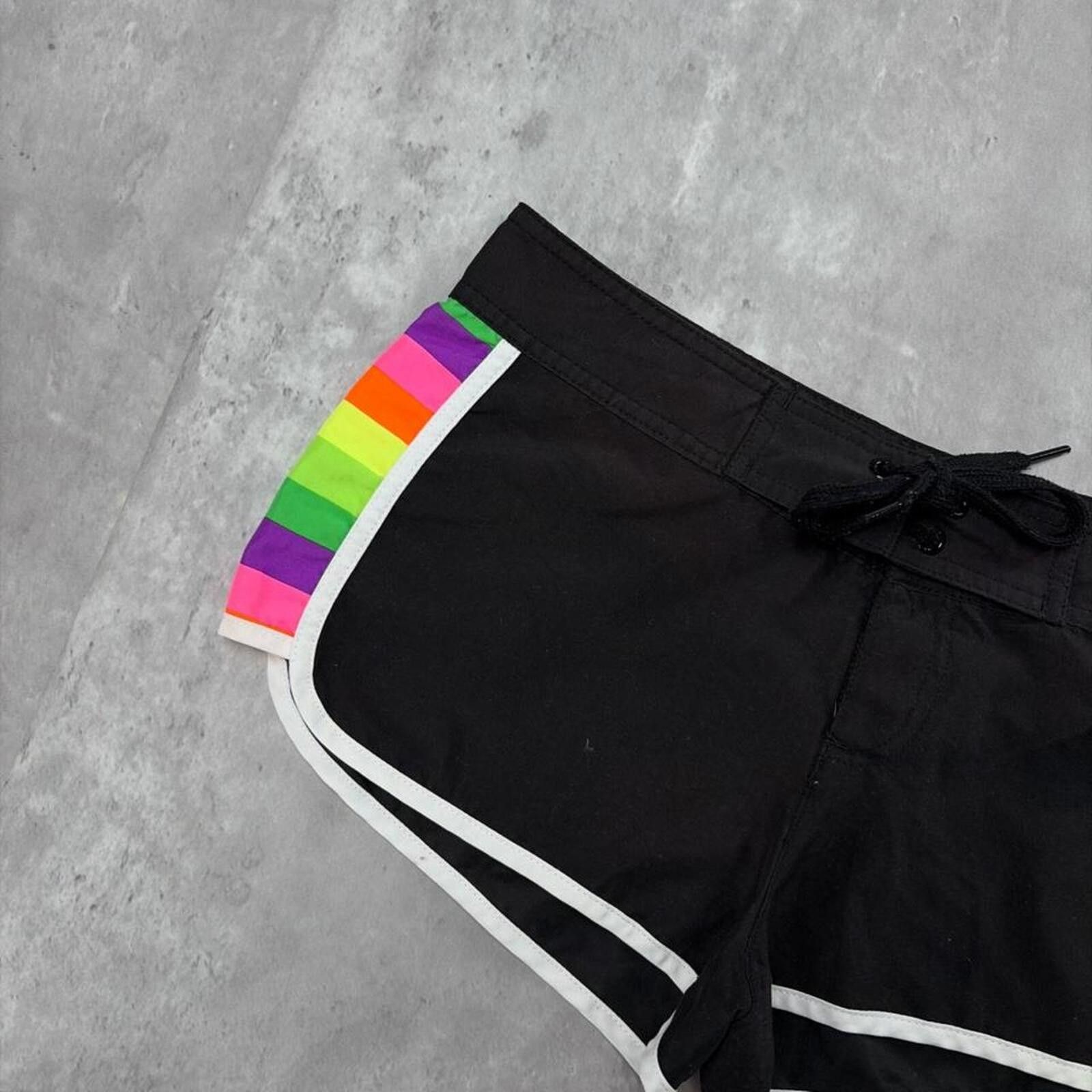 Ocean Pacific Y2K Ocean Pacific Surf Grunge Striped Mini Board Shorts Size 30" / US 8 / IT 44 - 4 Thumbnail