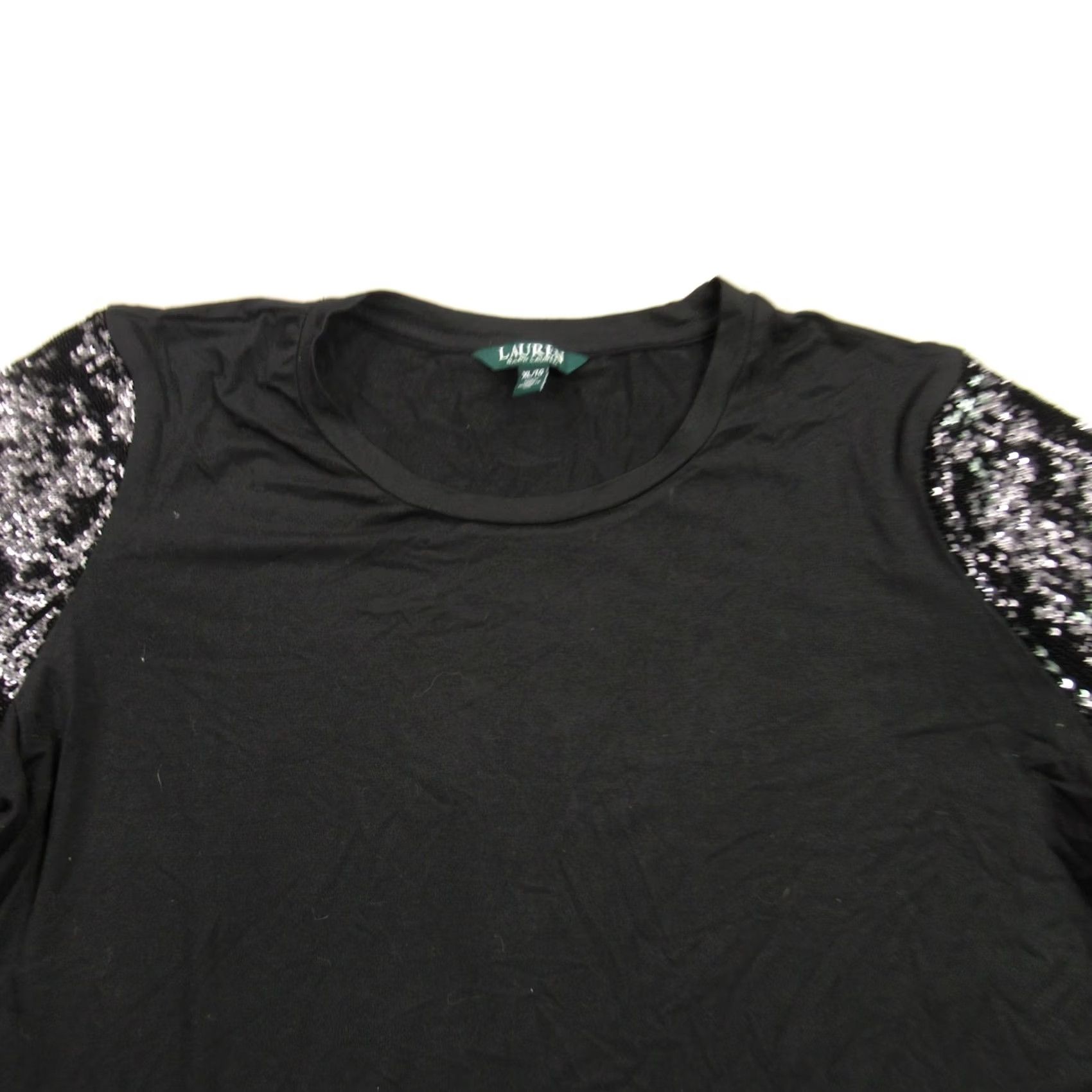 Ralph Lauren Lauren Ralph Lauren Sport Shirt XL Black Short Sleeve Crew Neck Casual Womens Size XL / US 12-14 / IT 48-50 - 3 Thumbnail
