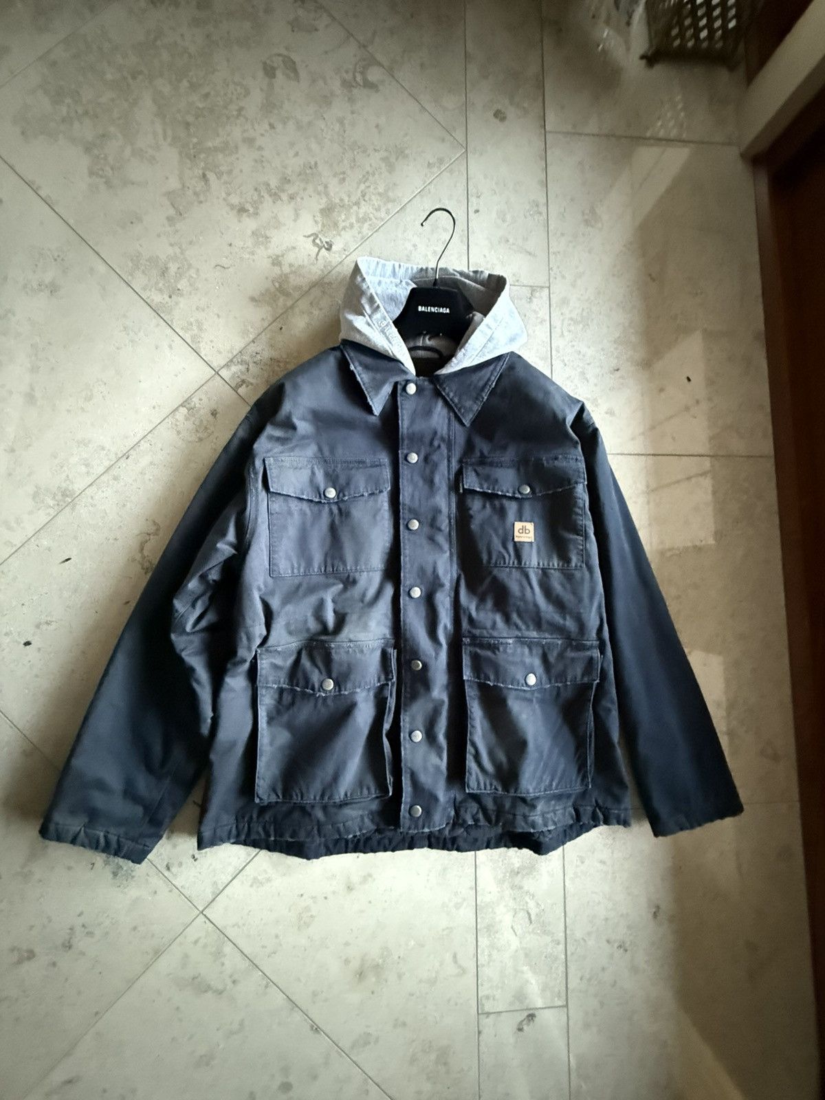 Balenciaga FW23 $3.5k 🤑 Balenciaga double B workwear jacket coat parka Size US L / EU 52-54 / 3 - 2 Thumbnail