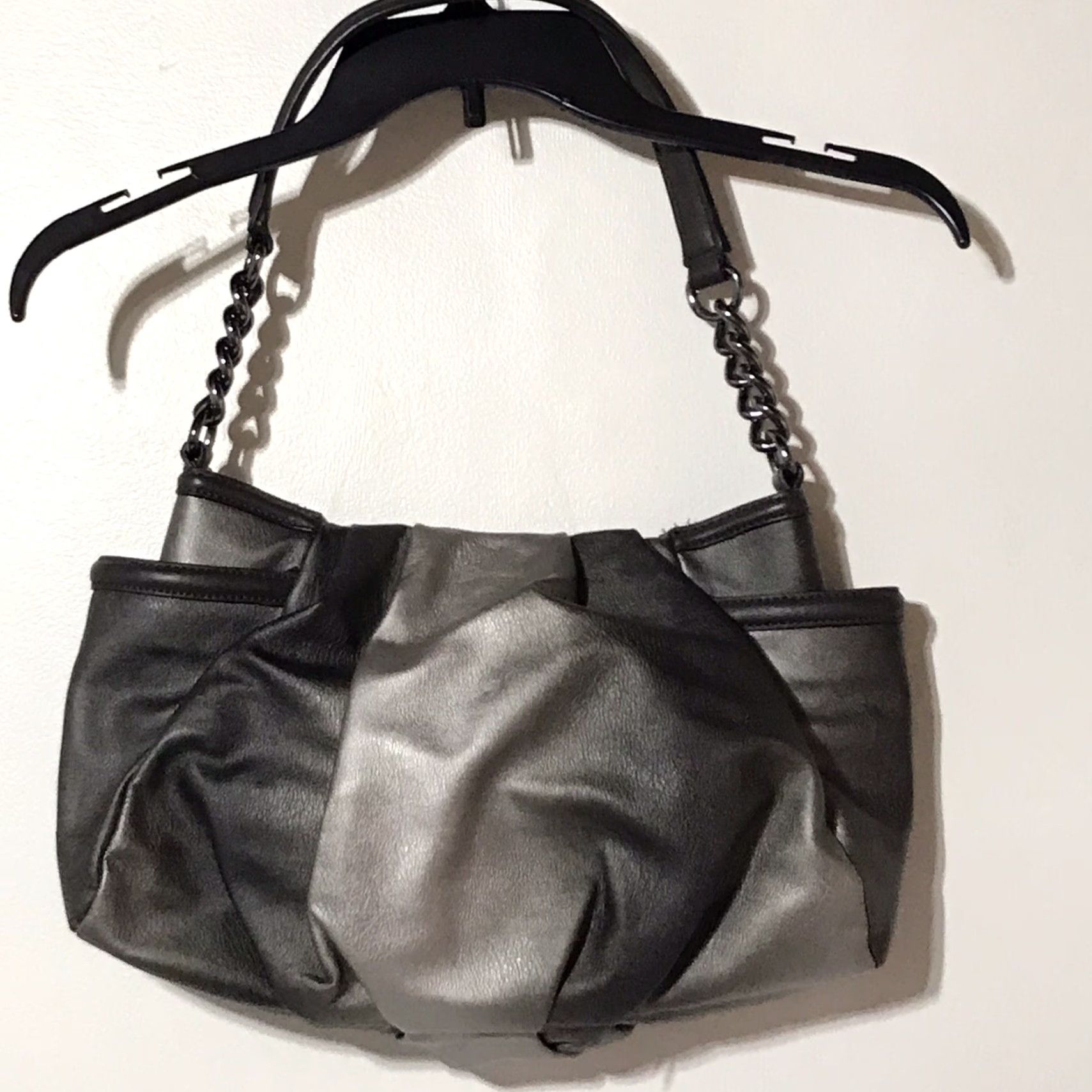 Vintage VINTAGE Simply Vera Vera Wang Shoulder Bag Women Large Gray Faux Leather 15x9 Crossbody Chain Size ONE SIZE - 2 Thumbnail