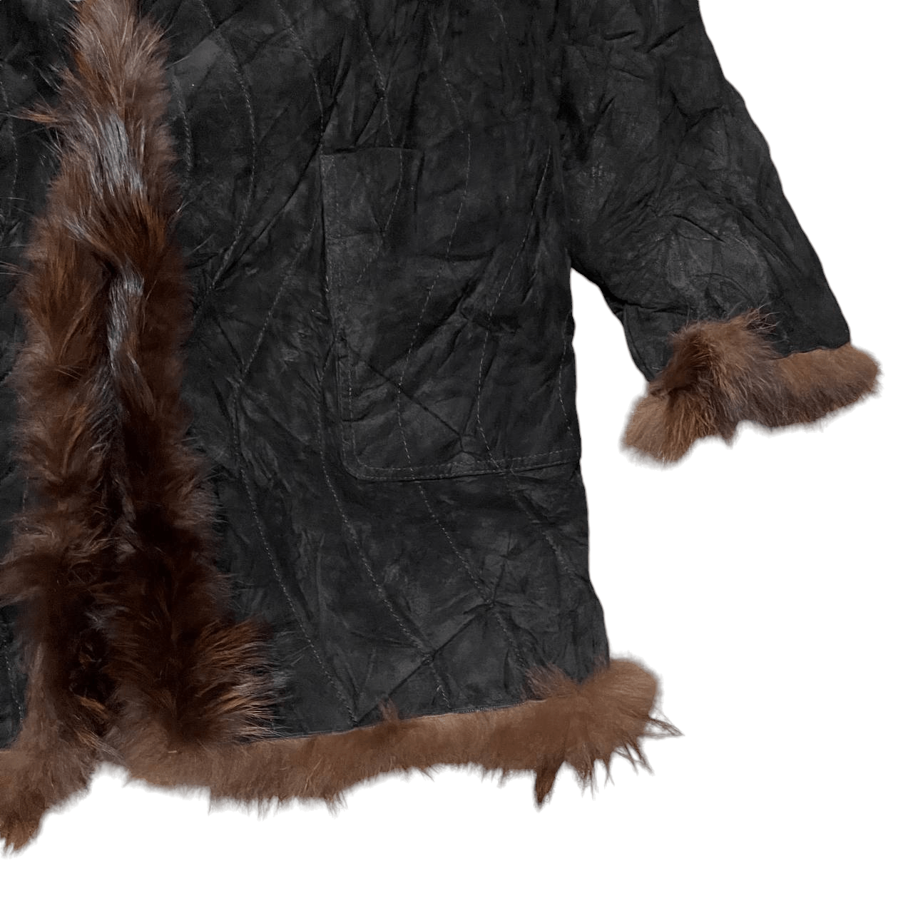 Japanese Brand Vintage Fox Fur Pig Skin Leather Jacket Reversible Size US M / EU 48-50 / 2 - 6 Thumbnail