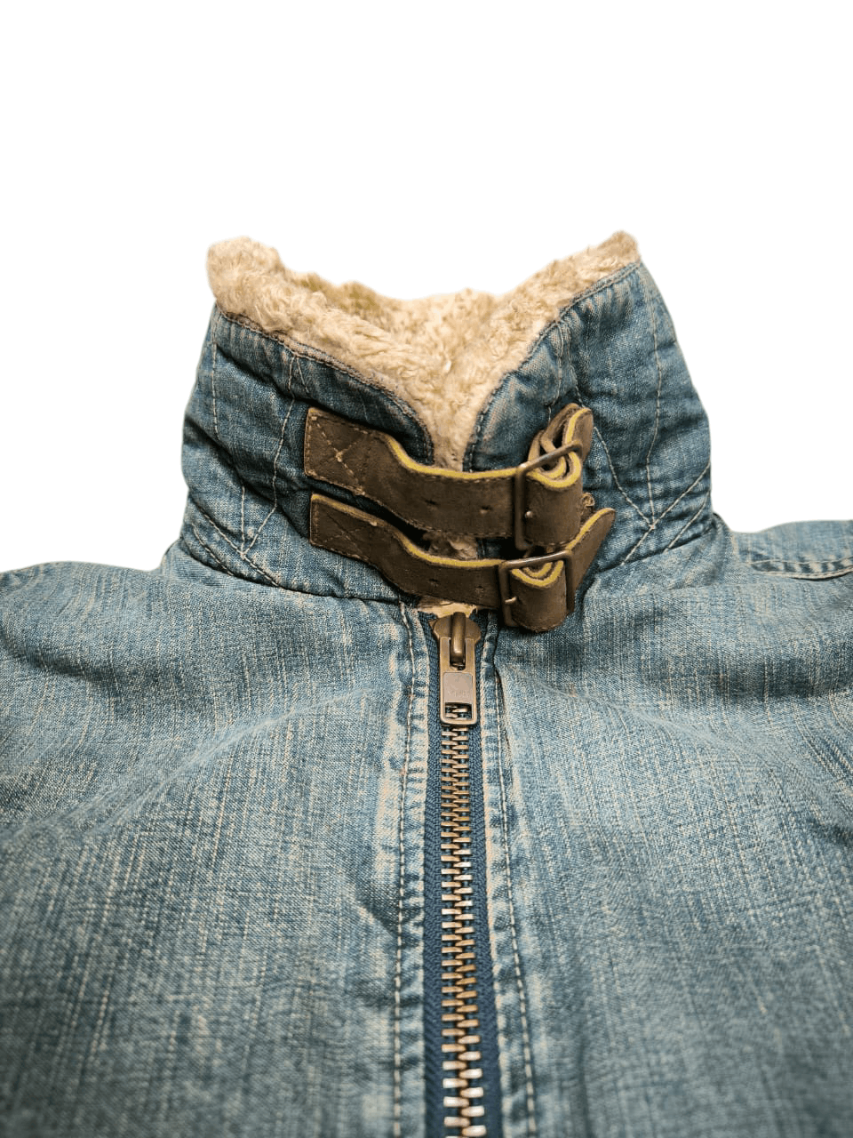 Johnbull Vintage John Bull Kojima Japan Distress Denim jacket Fur Size US M / EU 48-50 / 2 - 5 Thumbnail