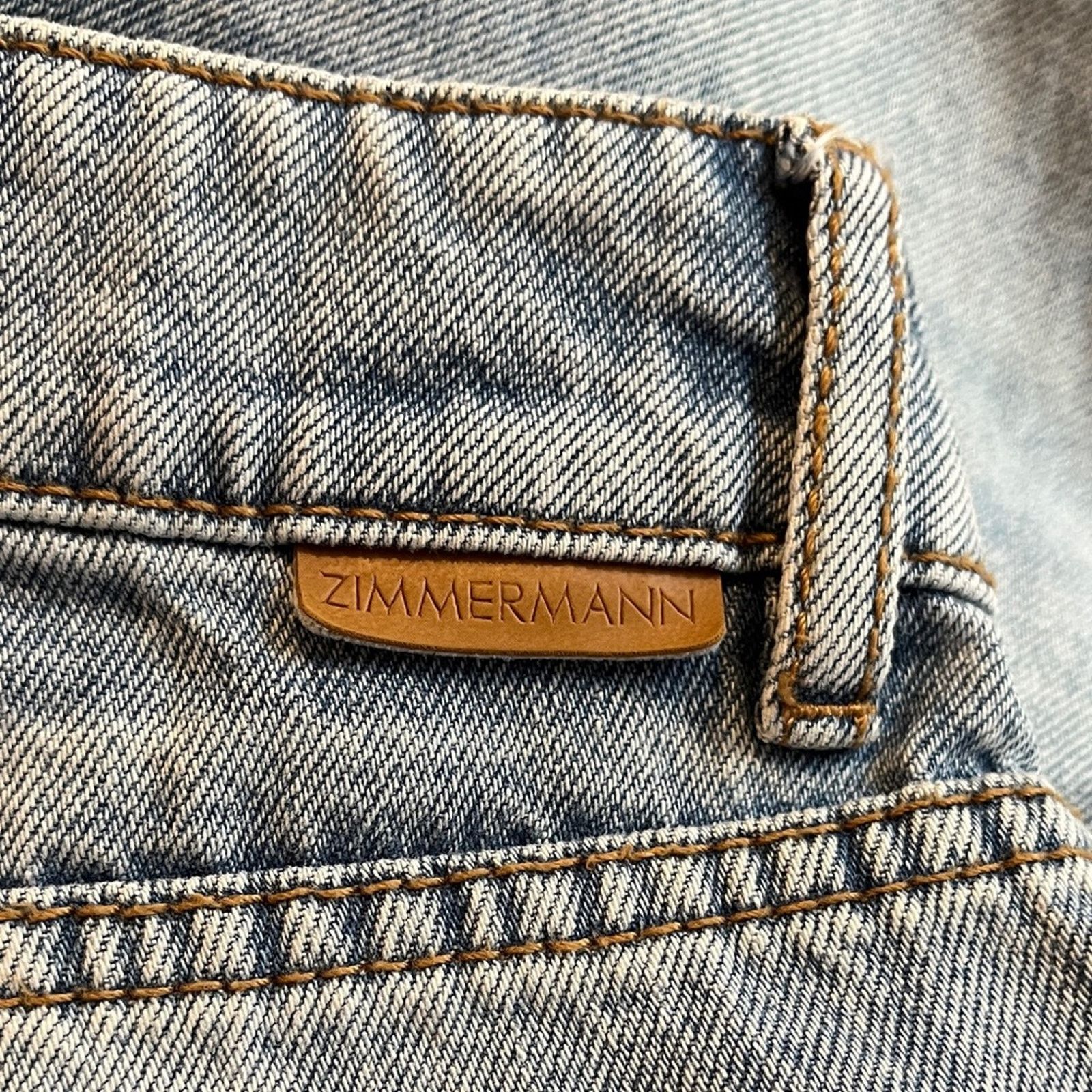 Zimmermann ZIMMERMAN patch pocket light wash crop flare Jeans size 24 Size 24" / US 00 / IT 34 - 6 Thumbnail