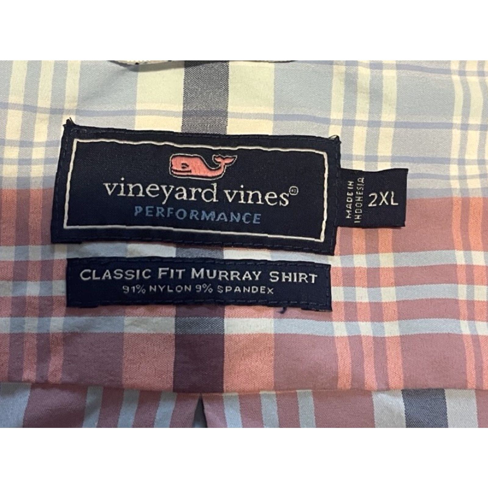 Vineyard Vines Vineyard Vines Murray Shirt Mens XXL Multicolor Plaid Classic Fit Button-Down Long Sleeve Button-Up Collared 2XL Regular Easy Care All Seasons Size US XXL / EU 58 / 5 - 4 Thumbnail