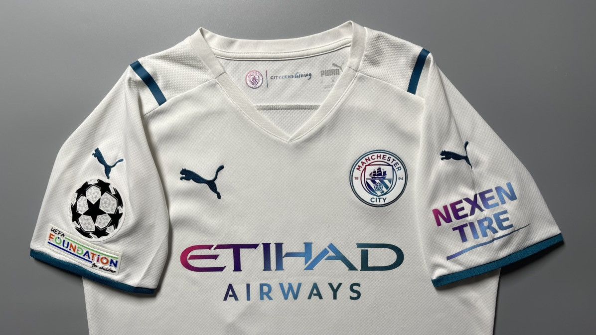Puma × Vintage MAN CITY PUMA 2021/2022 FOOTBALL AWAY JERSEY #3 RUBEN DIAS Size US M / EU 48-50 / 2 - 3 Thumbnail