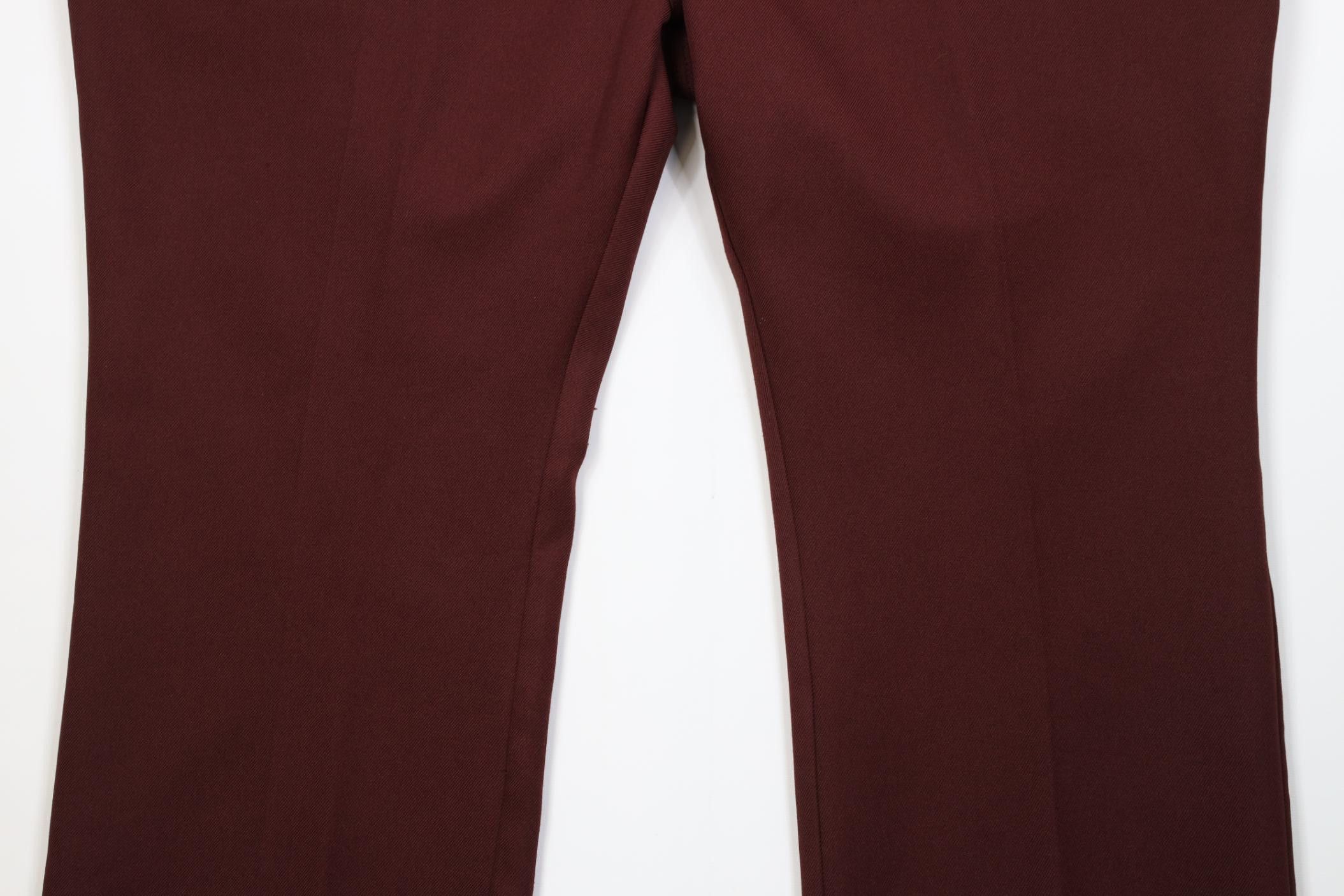 Vintage Vintage 90s Streetwear Wide Leg Chino Pants Burgundy Red Size US 44 / EU 60 - 3 Thumbnail