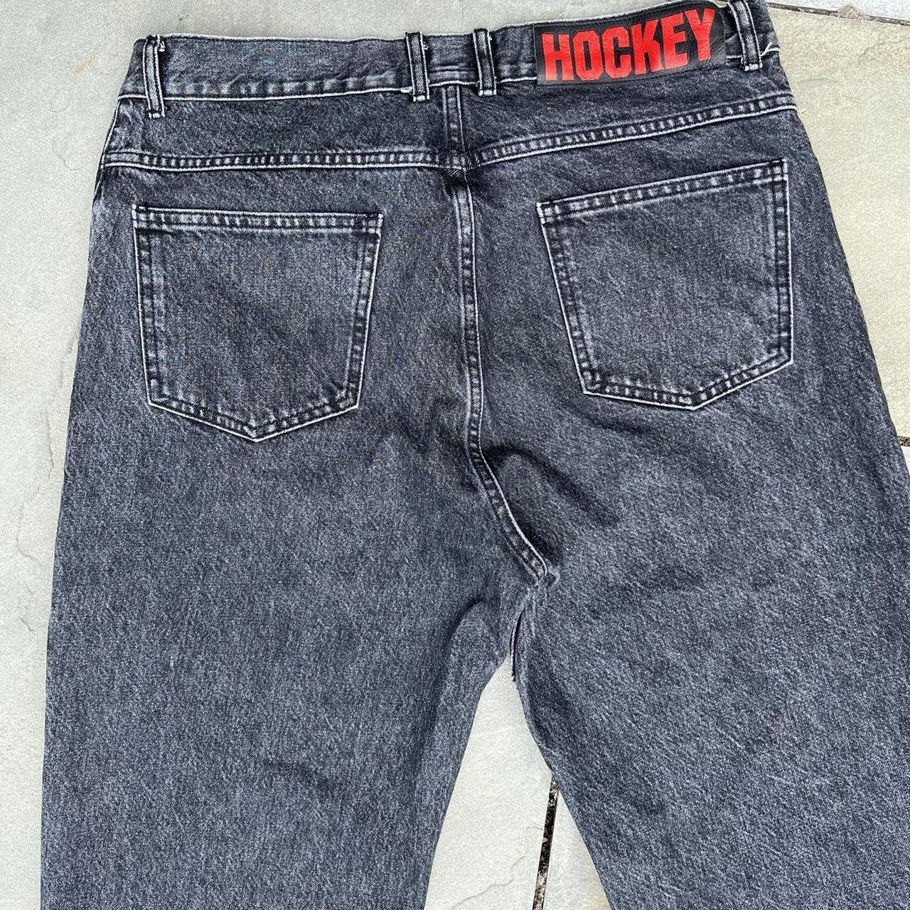 Hockey Skateboards Hockey Double Knee Black Washed Denim Jeans Size US 38 / EU 54 - 6 Thumbnail