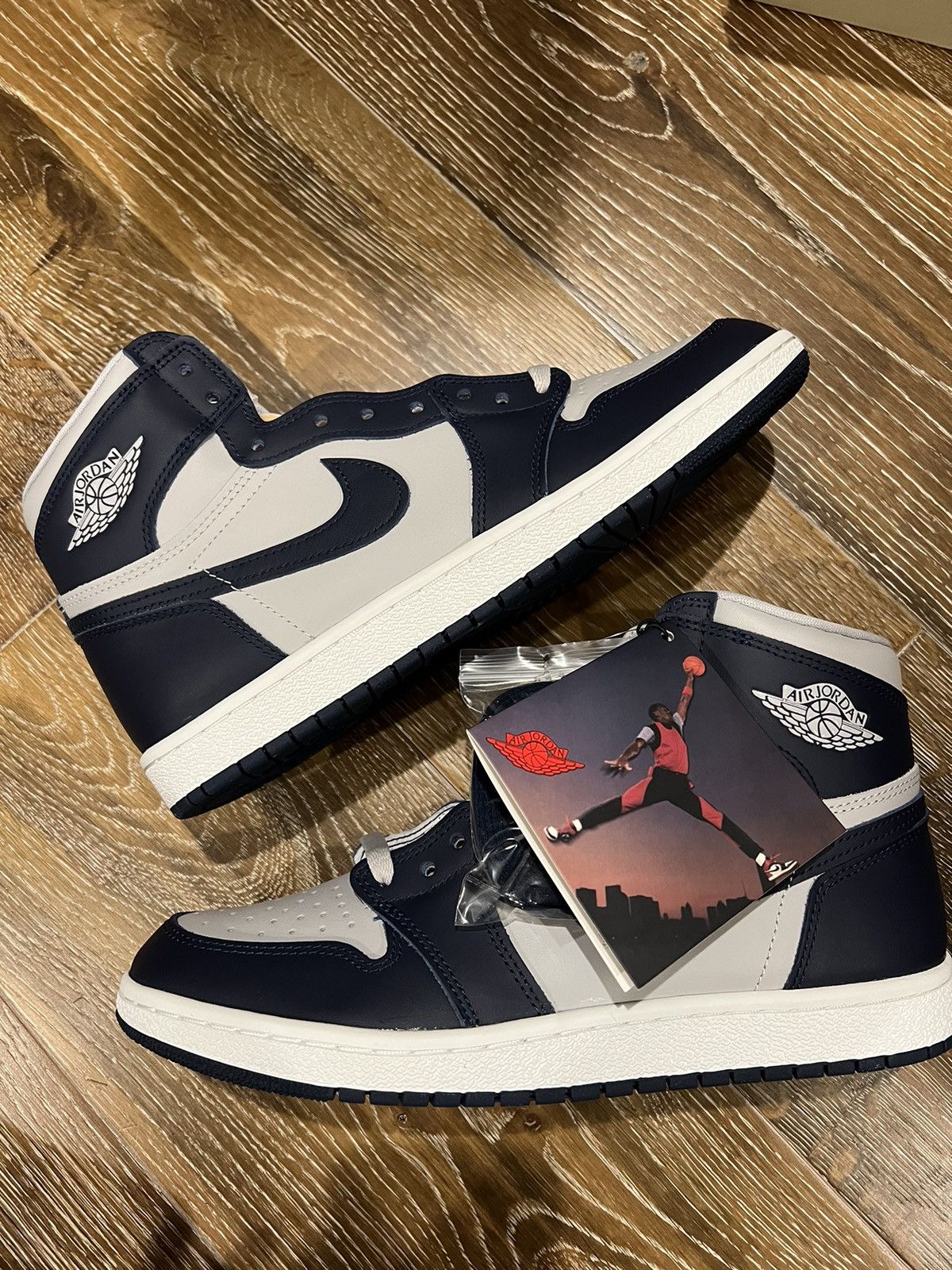 image of Jordan Nike Jordan 1 Retro High 85 Georgetown Shoes in Navy, Men's (Size 9.5)