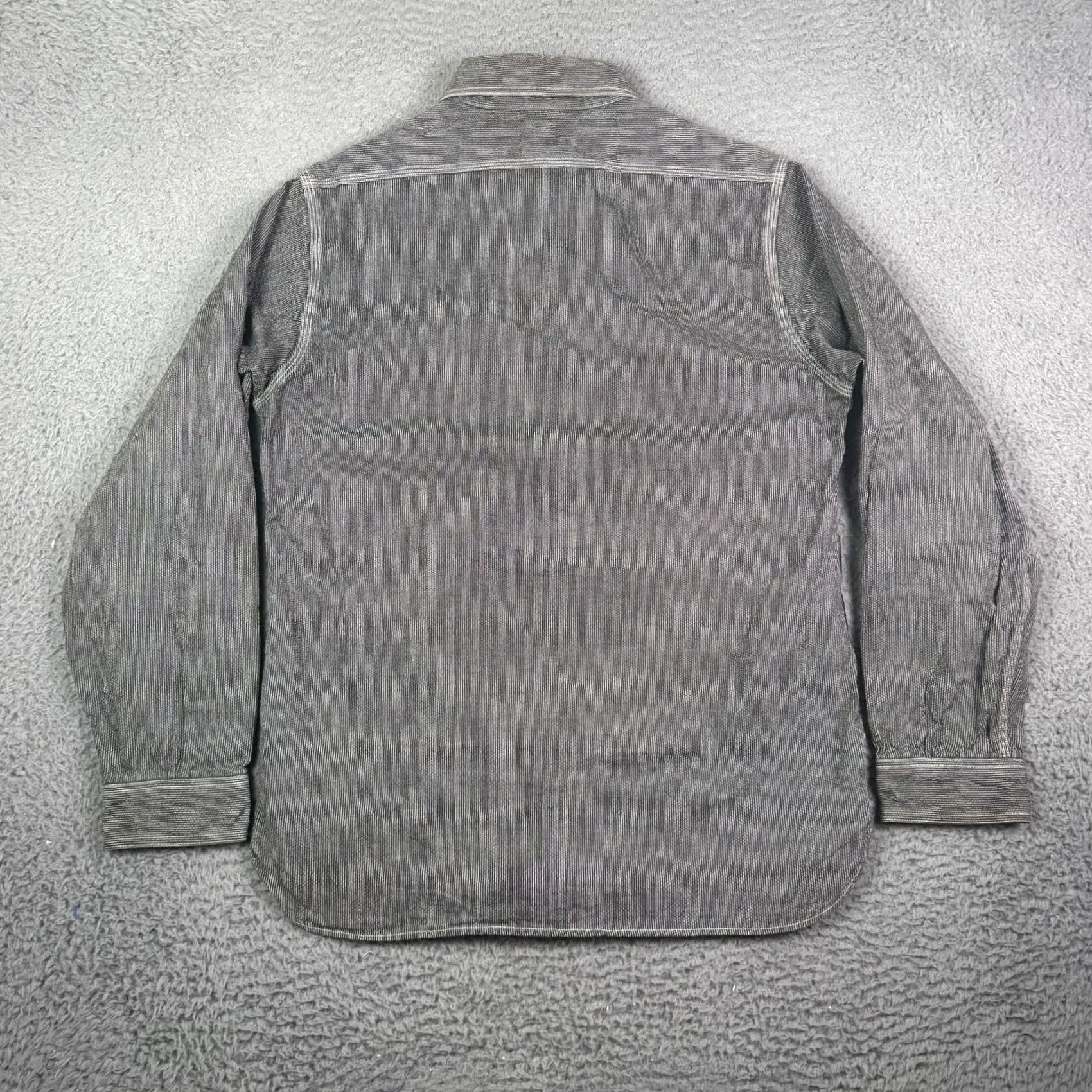 Sugar Cane Sugar Cane Work Shirt Mens M Black Long Sleeve Jean Pockets Chambray Cord Size US M / EU 48-50 / 2 - 6 Thumbnail