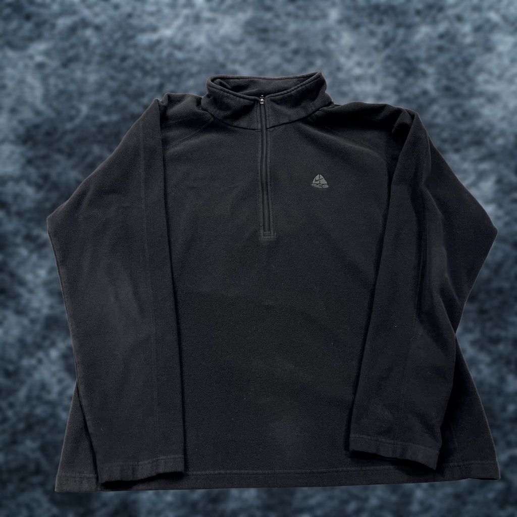 Nike ACG VINTAGE Nike ACG Jacket Womens XL Black Fleece Baselayer 1/4 Quarter Zip Hiking Size XL / US 12-14 / IT 48-50 - 1 Thumbnail