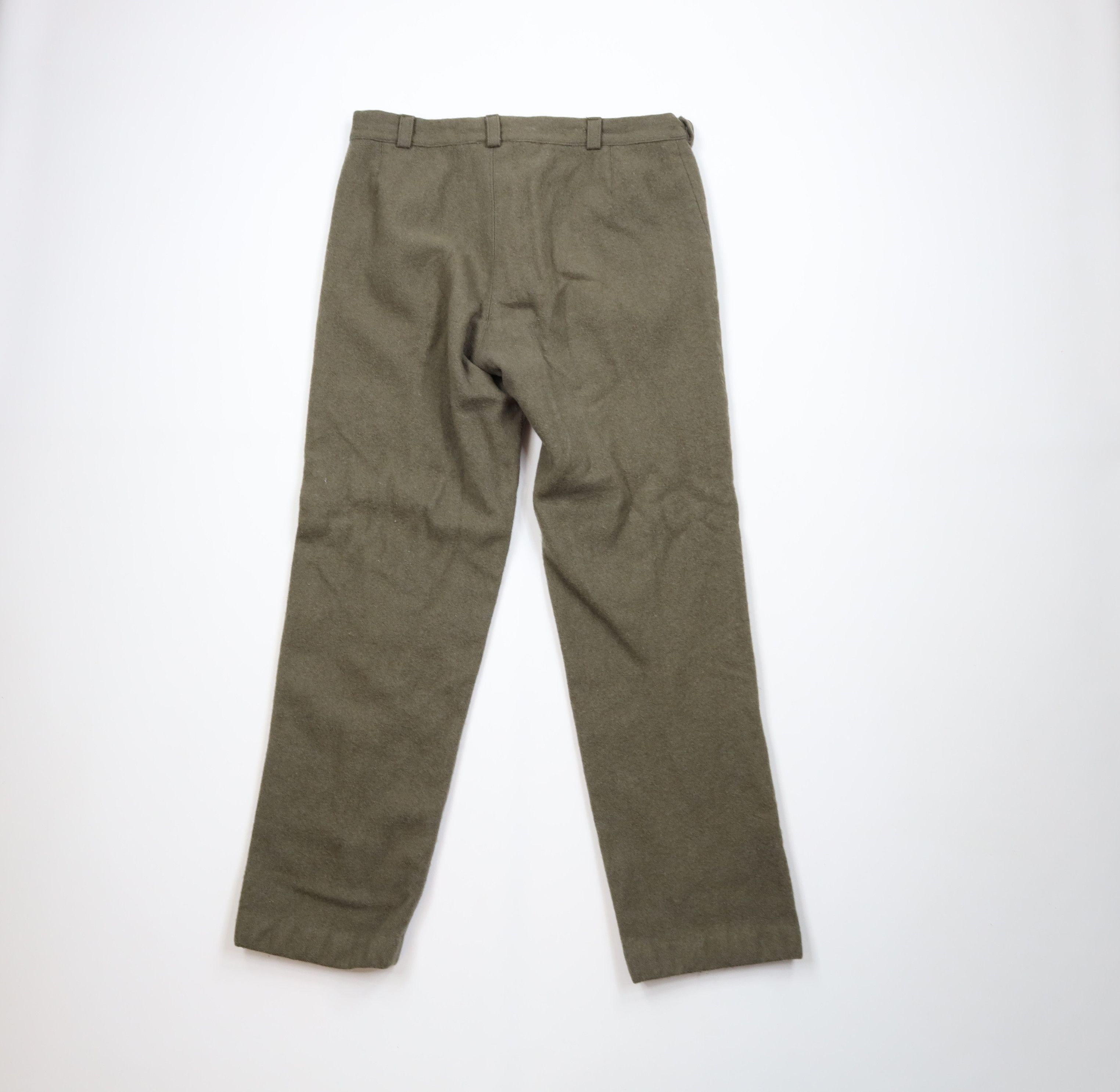 Vintage Vintage 80s Serbia Military Button Fly Wool Pants Green Size US 34 / EU 50 - 8 Thumbnail