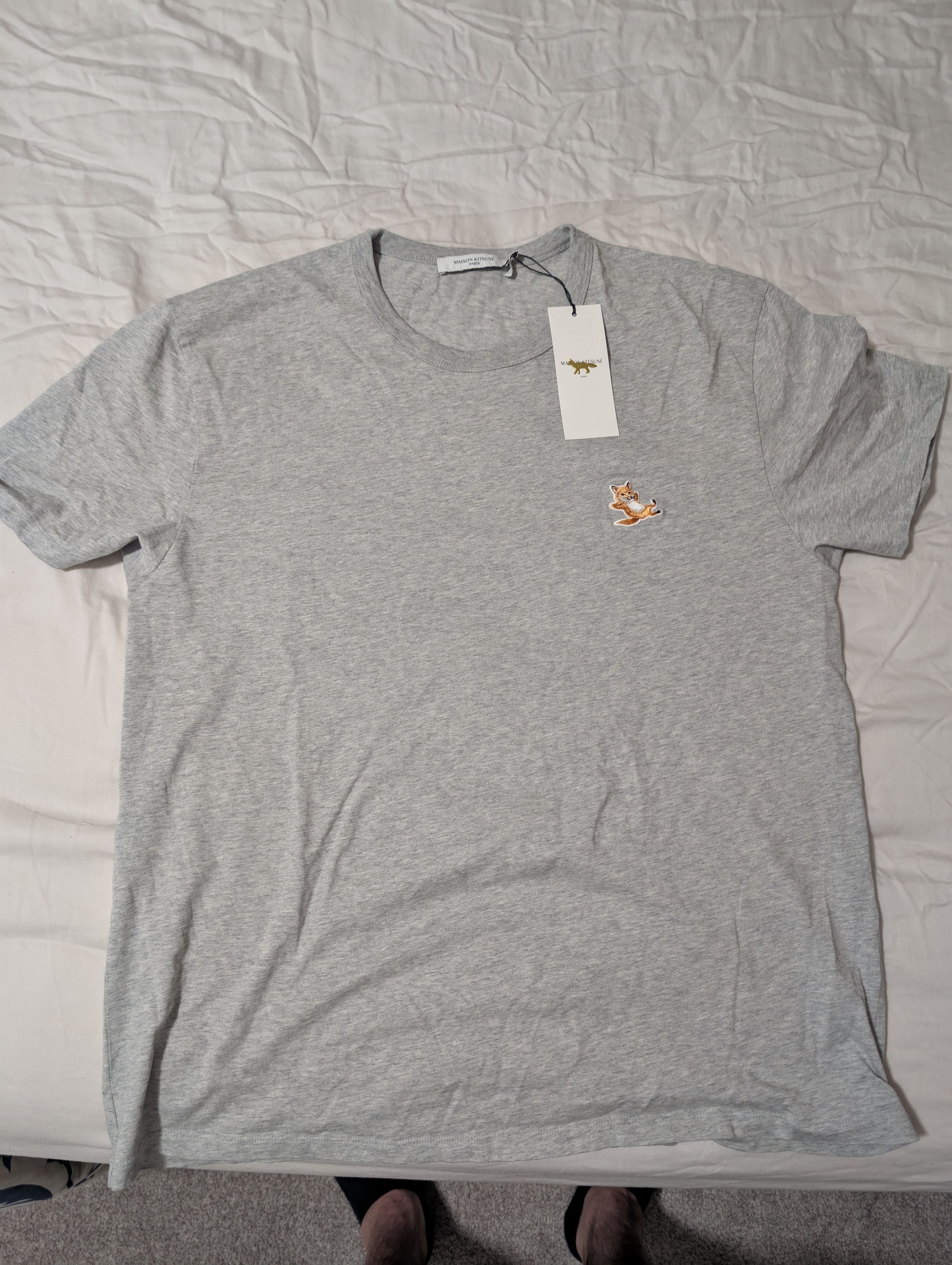 Maison Kitsune Chillax Fox Patch Classic T-Shirt sz XXL
