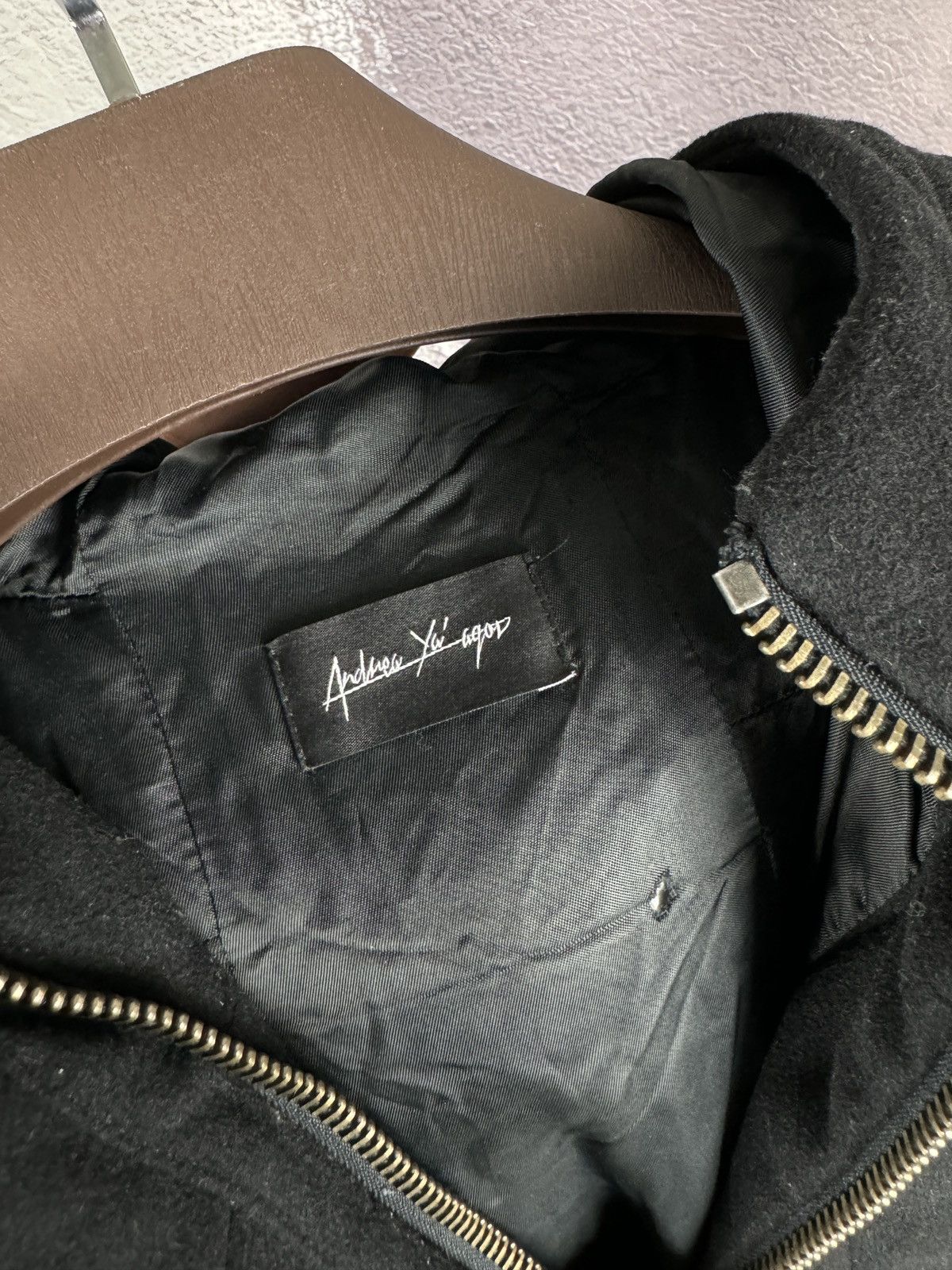 Andrea Ya'aqov Andrea Ya’aqov full zip down wool cashmere coat jacket black Size L / US 10 / IT 46 - 12 Thumbnail