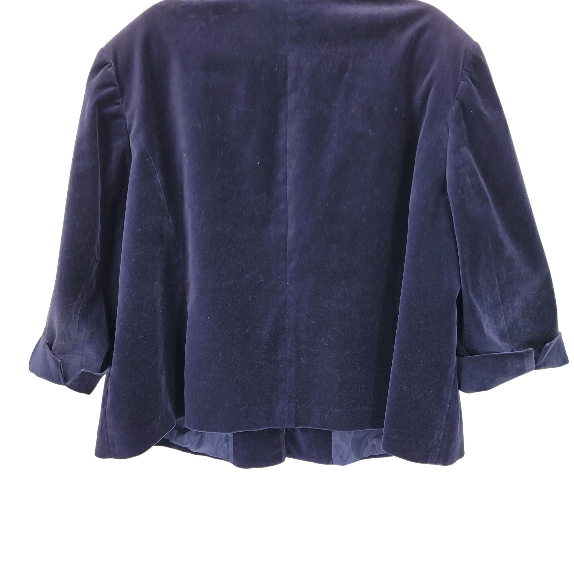 Other Alex Marie Womens Navy Blue Velour Band Blazer Jacket Sz 24W Size 3XL / US 20-22 - 9 Thumbnail