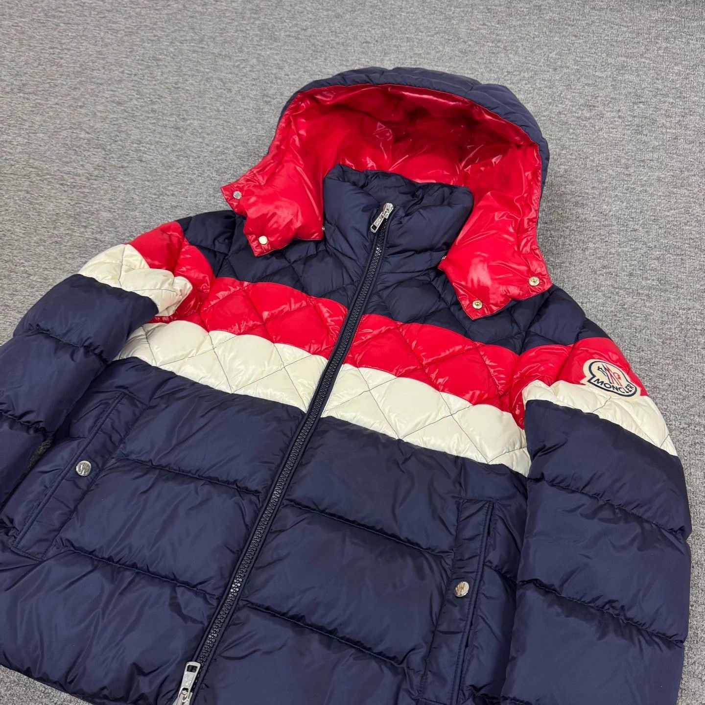 Moncler Moncler Janvry color blocked tricolor down coat Size 1 Size US S / EU 44-46 / 1 - 3 Thumbnail