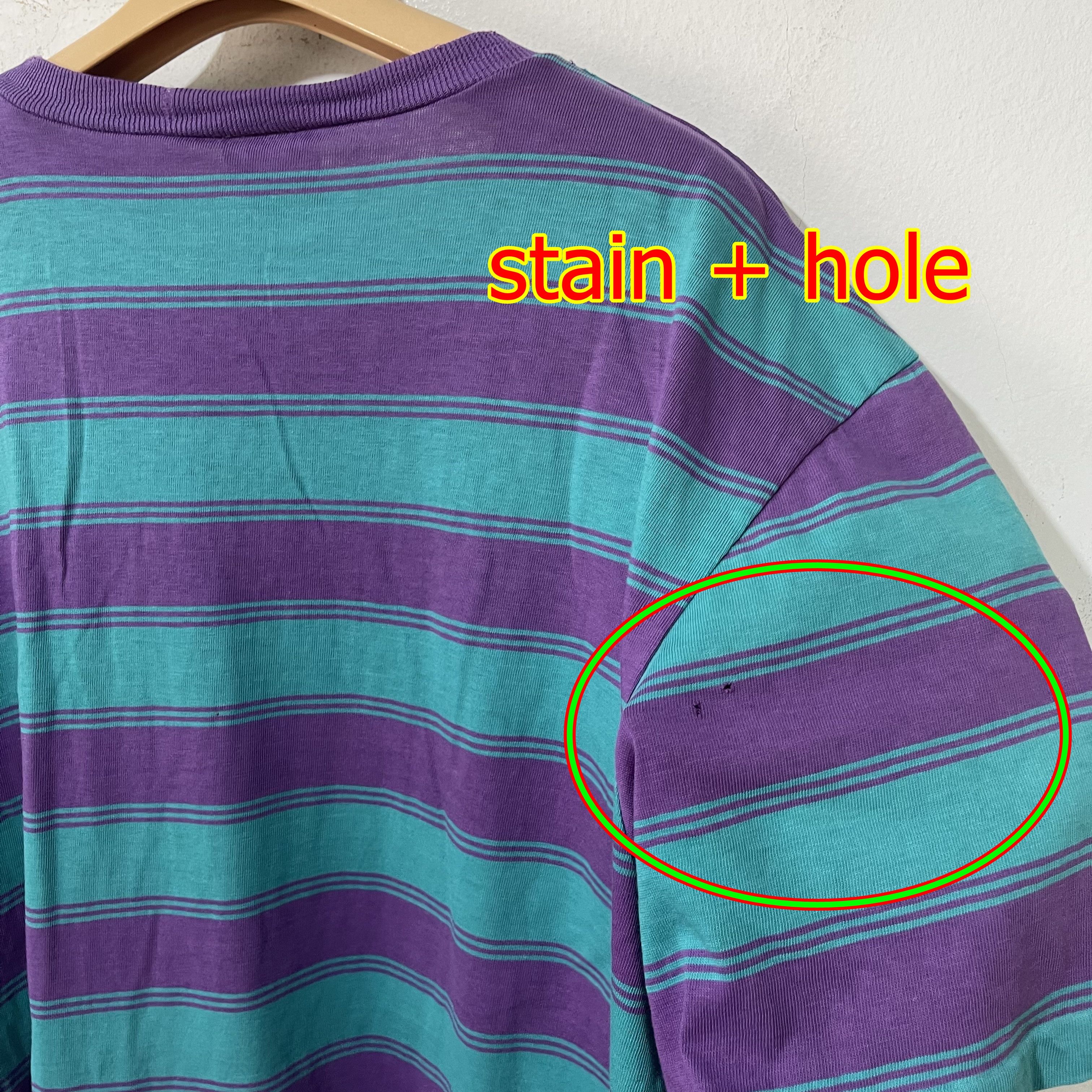 Vintage Vintage 90s Striped T-Shirt Size US XL / EU 56 / 4 - 13 Thumbnail