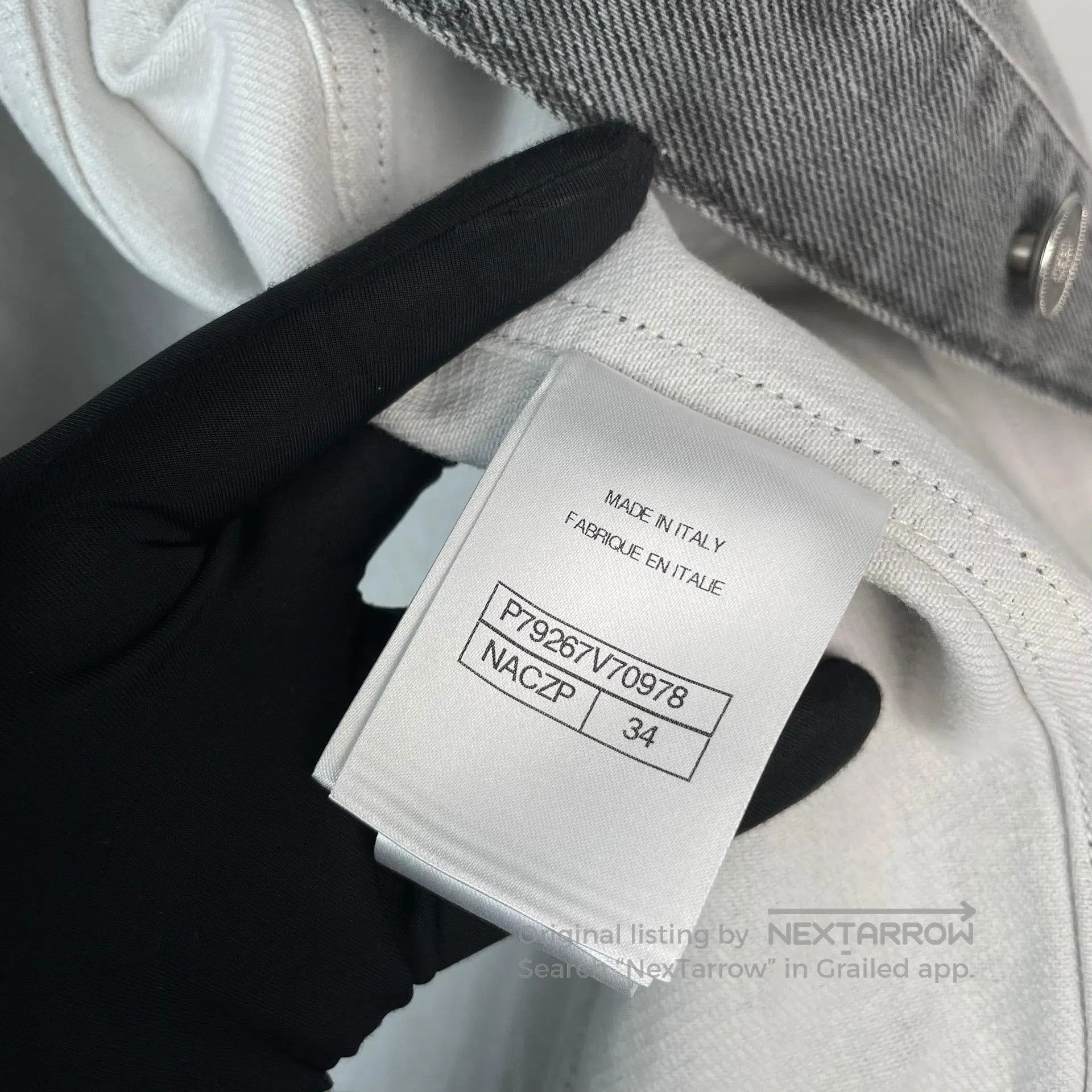 Chanel Chanel Grey Collar Fake Two-Piece Shell Button Denim Jacke Size XXS / US 00 / IT 34 - 8 Thumbnail