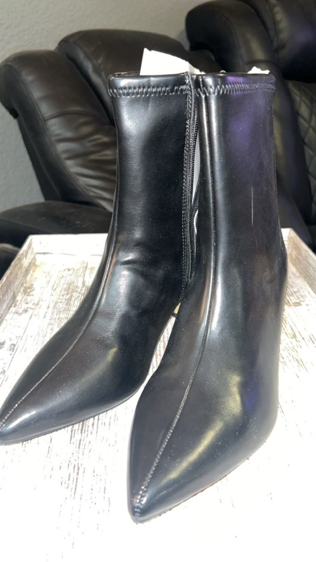 Other Women's A New Day Black Heeled Boots with Gold Heels Size 9 Size US 9 / IT 39 - 1 Thumbnail