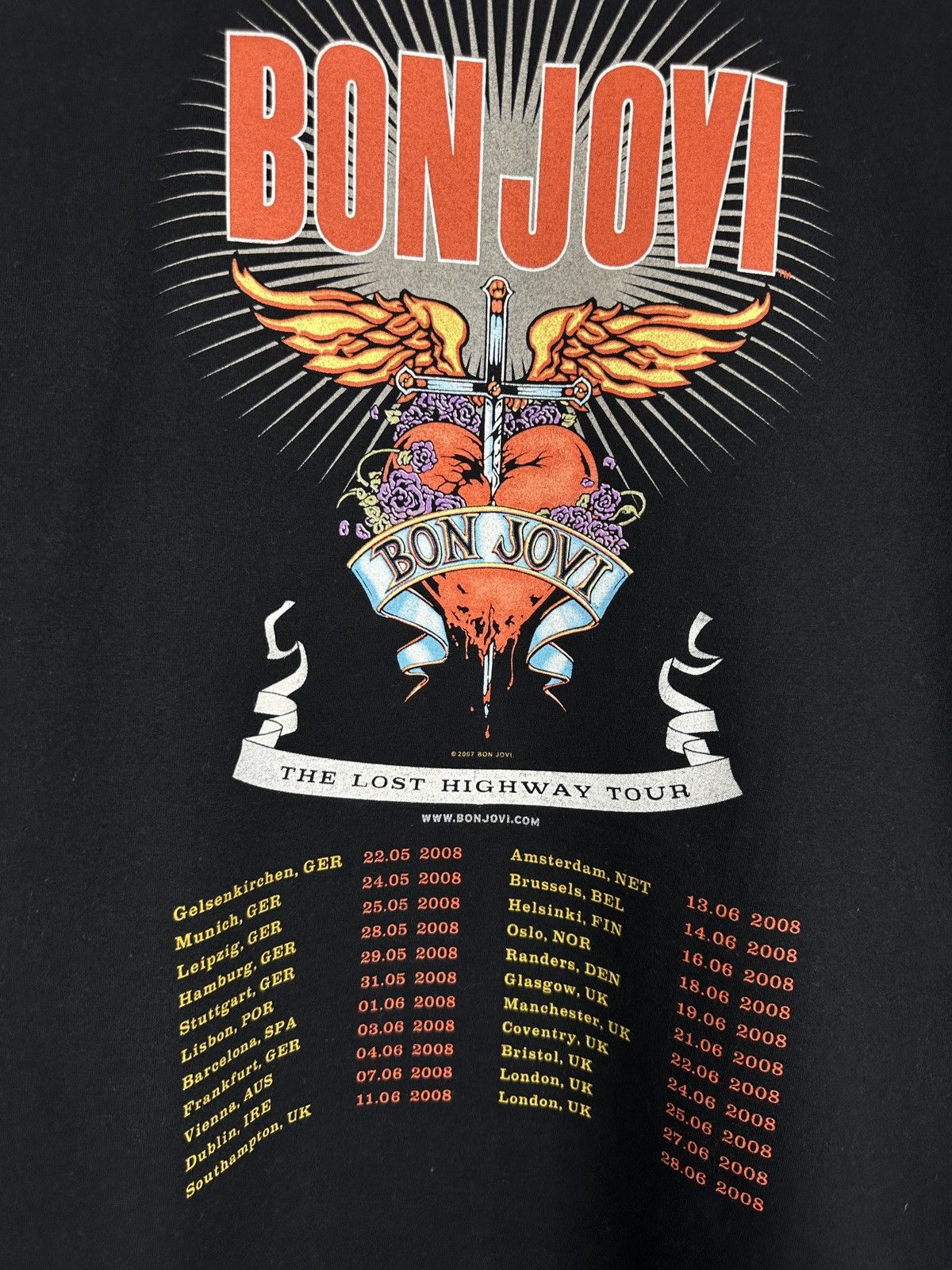 Band Tees Vintage Bon Jovi The Lost Highway Rock Band T Shirt Tee Size US L / EU 52-54 / 3 - 6 Thumbnail