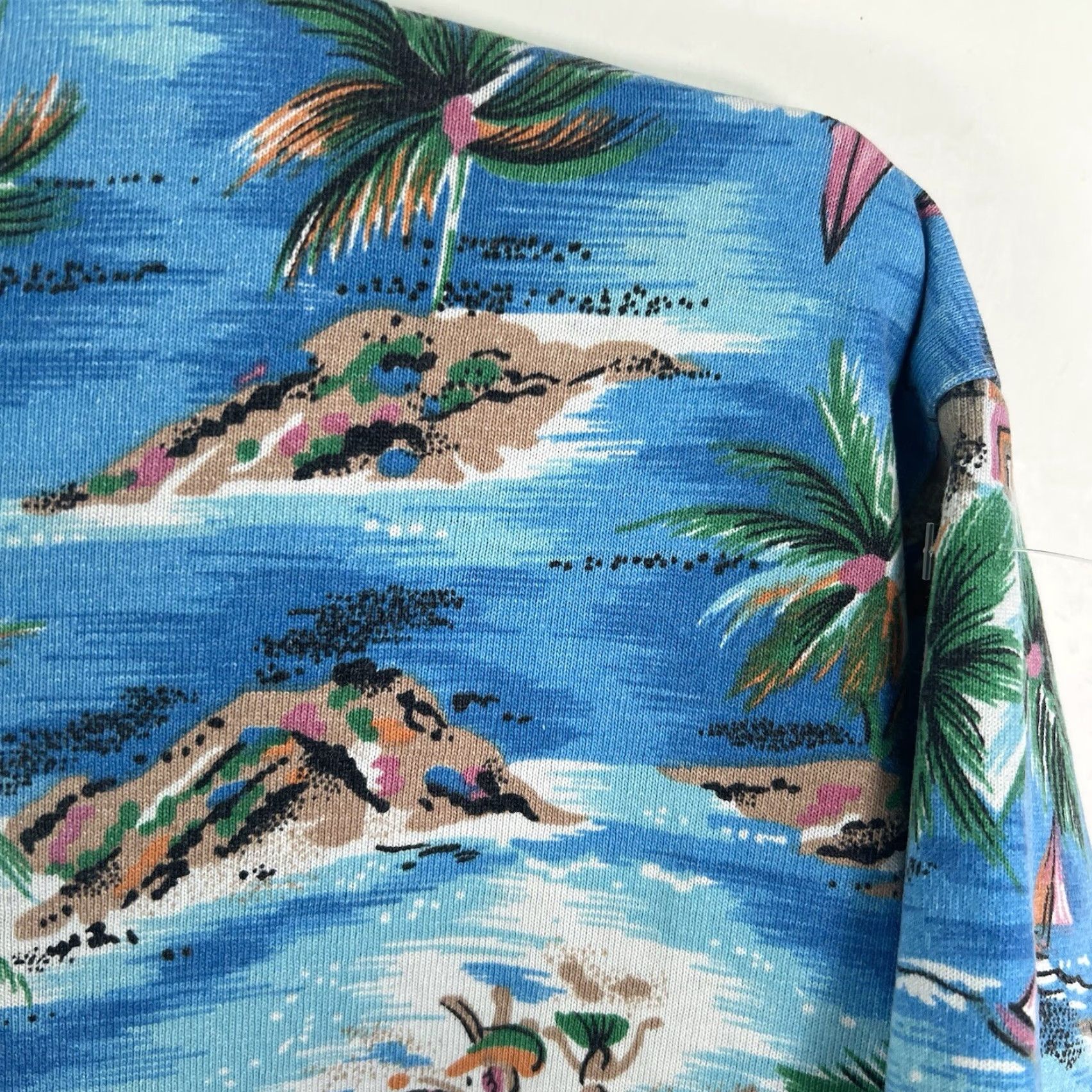 Vintage VINTAGE KWBL T-Shirt Adult XL Blue 90s Graphic Island California Beach Hawaiian Size US XL / EU 56 / 4 - 2 Thumbnail