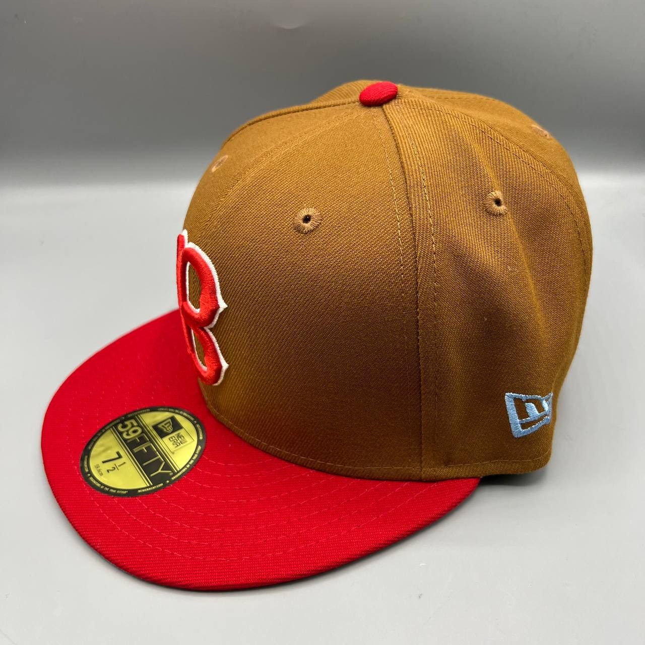 New Era Boston Red Sox Hat Men 7 1/2 59Fifty New Era MLB Fitted Cap Size ONE SIZE - 4 Thumbnail