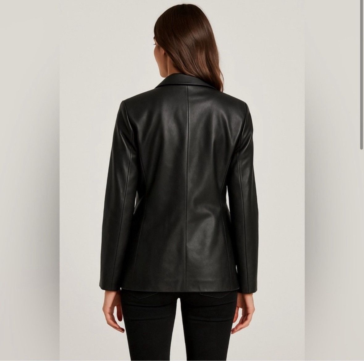 Rebecca Minkoff Rebecca Minkoff Black Lambskin Leather Blazer/Size Small Size S / US 4 / IT 40 - 2 Thumbnail