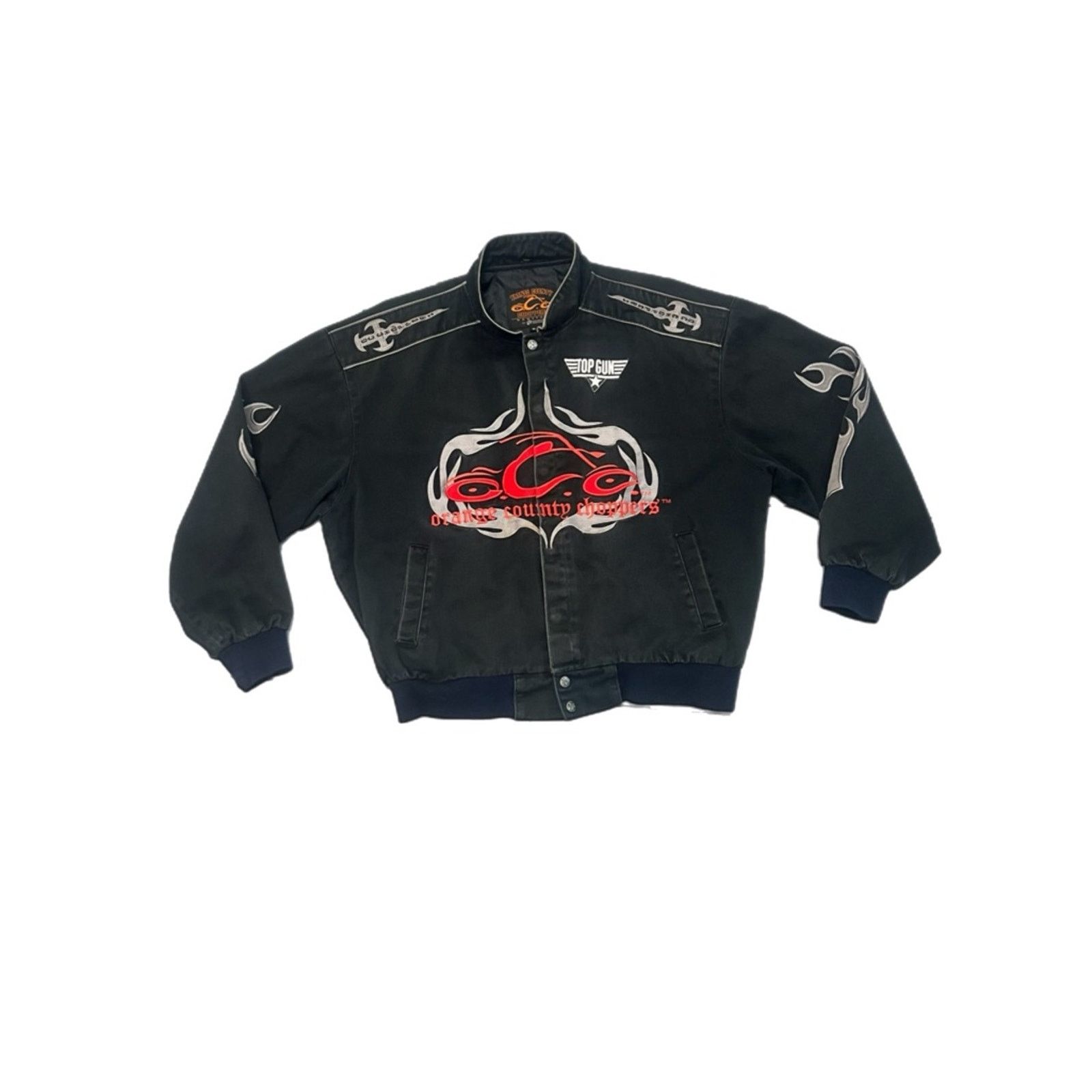 Vintage Orange County Choppers Flame Racing Jacket Size US XL / EU 56 / 4 - 1 Thumbnail