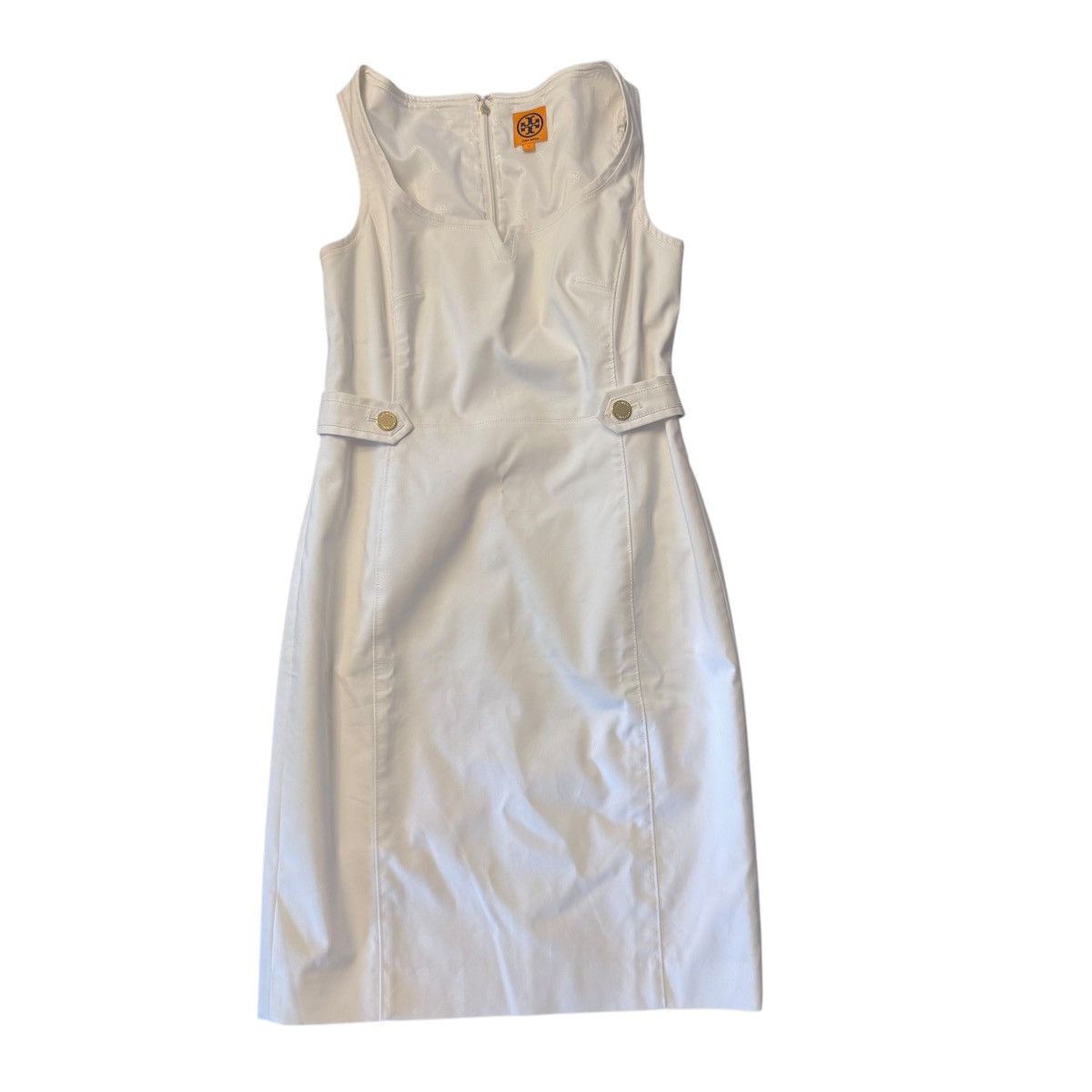 Tory Burch Tory Burch White Dress Size L / US 10 / IT 46 - 3 Thumbnail