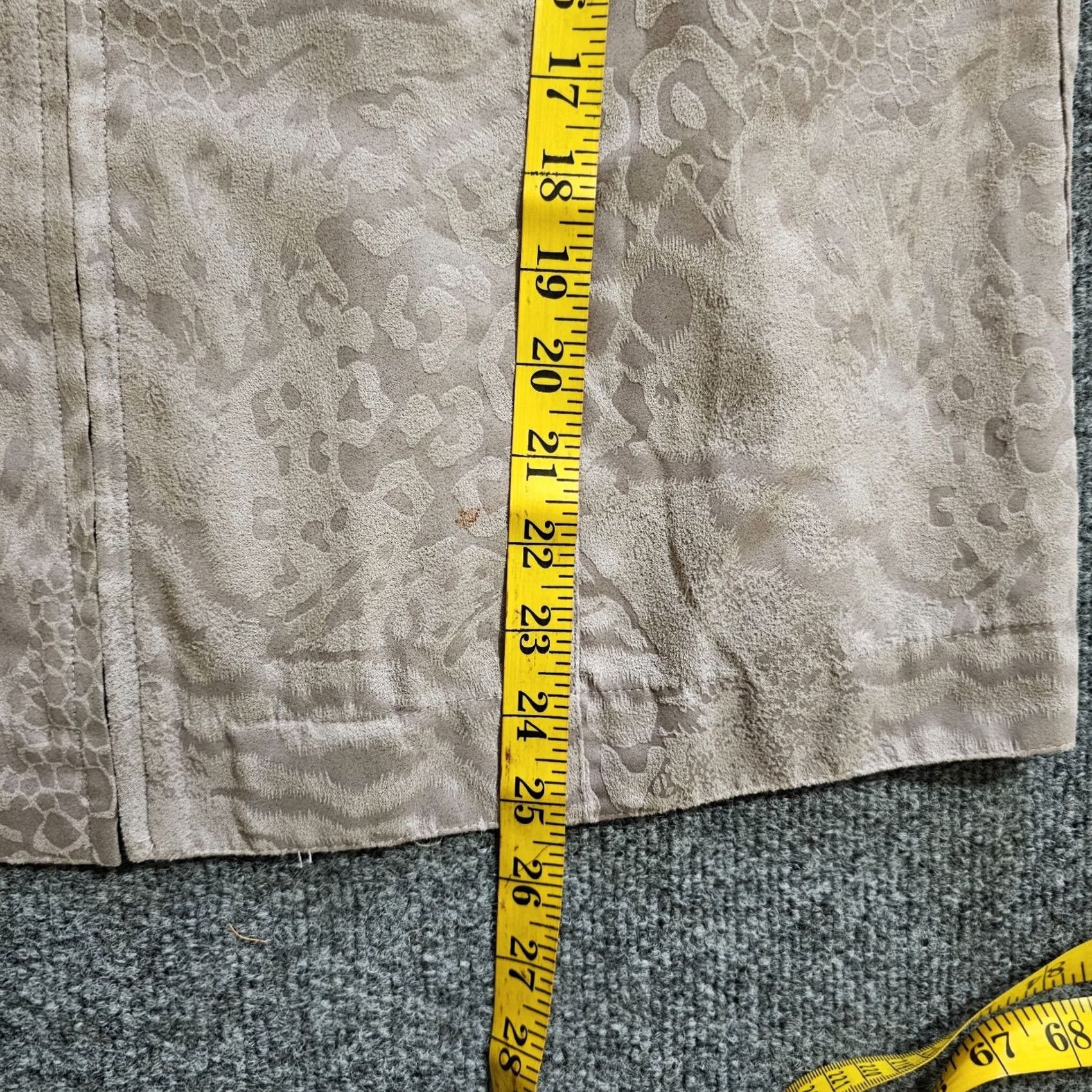Vintage Chicos Jacket Womens Large Tan Animal Print Long Sleeve Full Zip Casual Career Jacket Size L / US 10 / IT 46 - 7 Thumbnail