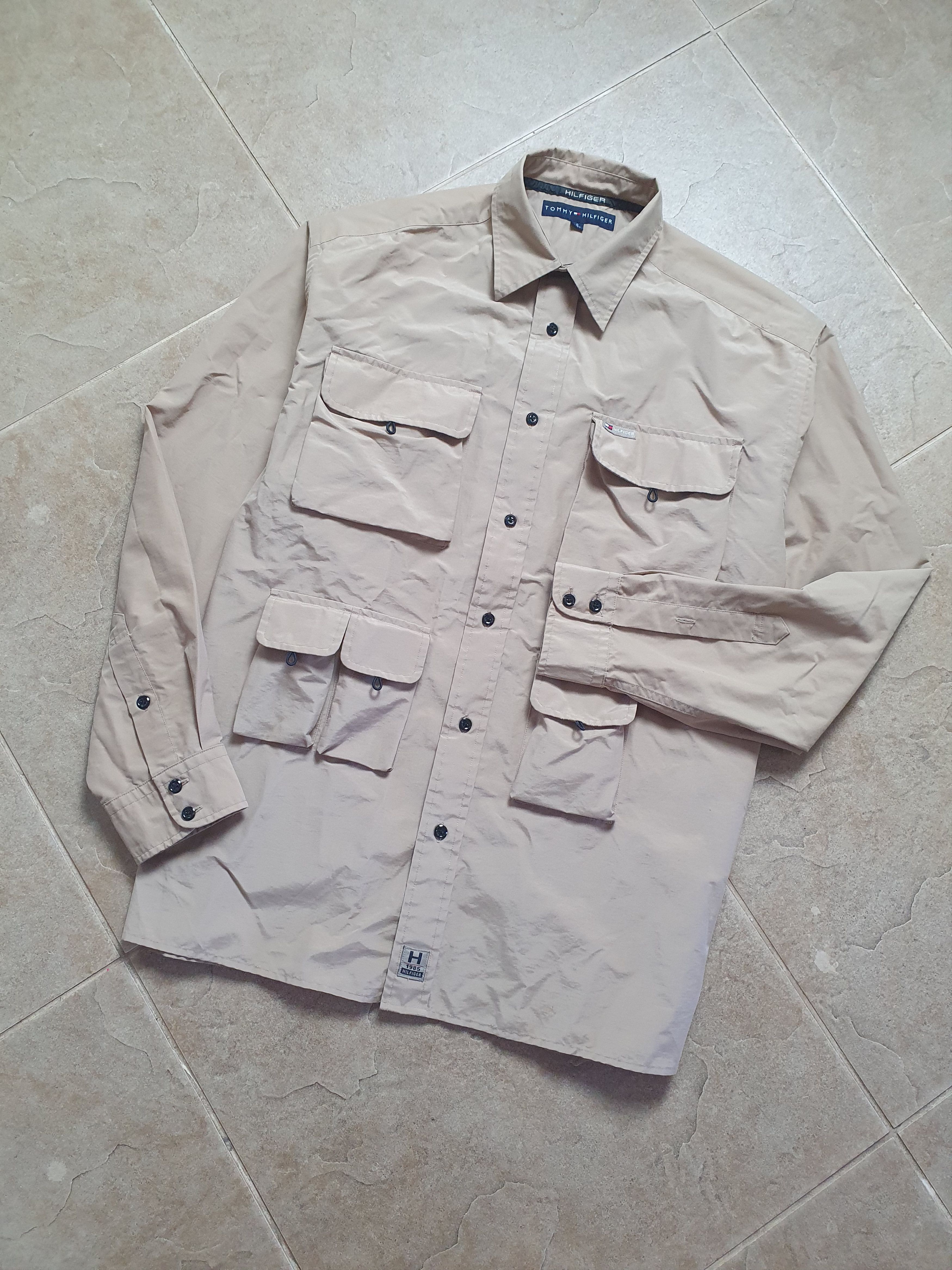 Tommy Hilfiger Tommy Hilfiger Shirt Fishing Khaki Military Surplus Safari Size US S / EU 44-46 / 1 - 4 Thumbnail