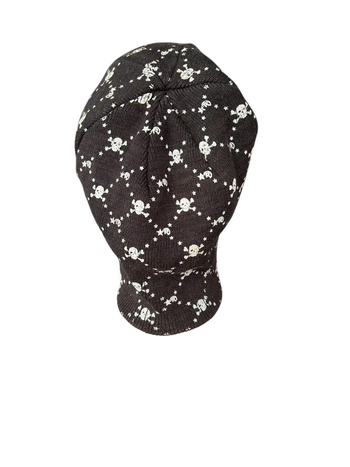 Japanese Brand Sunfaded Skull Japanese Punk Bondage Style Big Beanie Hats Size ONE SIZE - 5 Thumbnail
