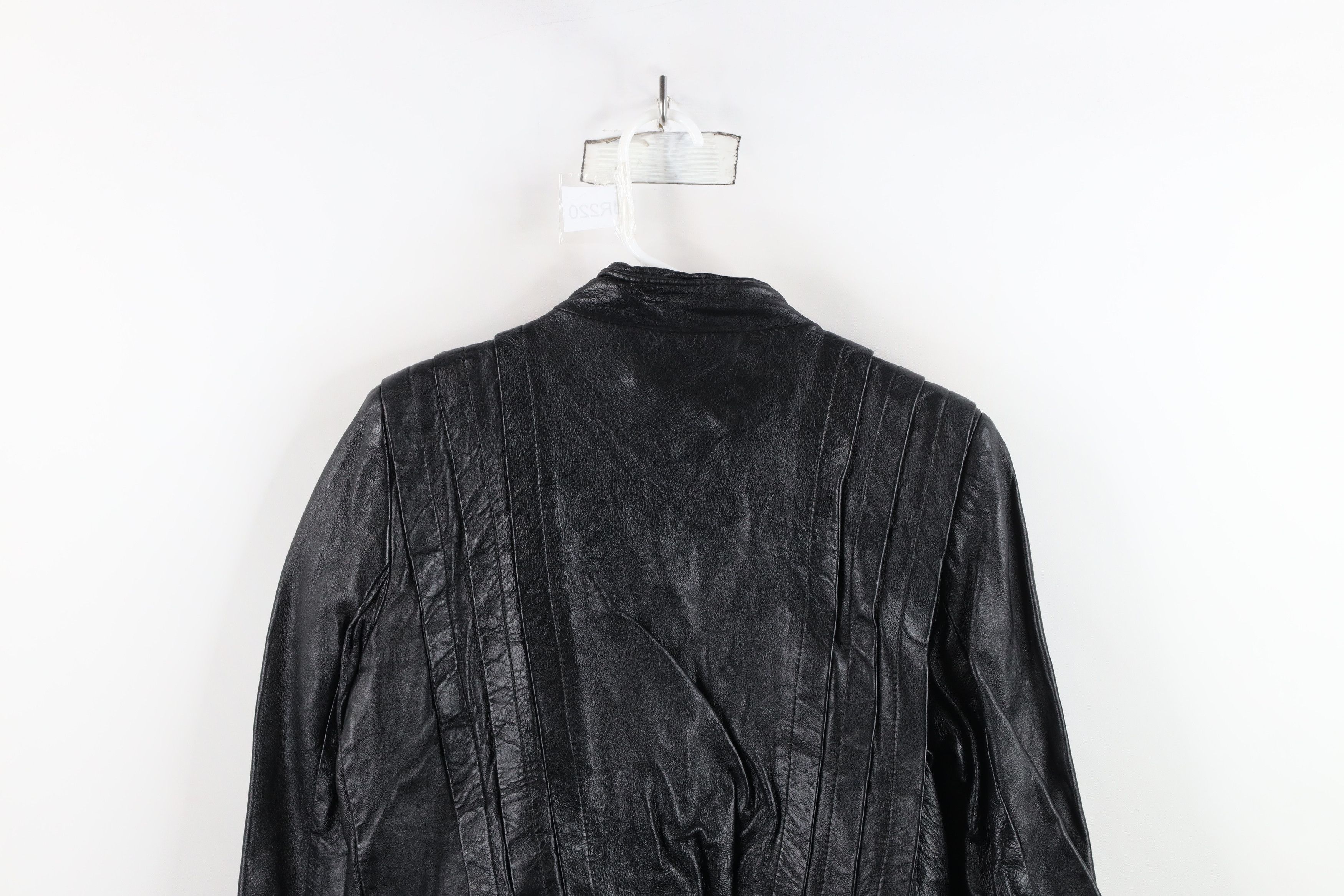 Vintage Vintage 80s 90s Streetwear Leather Cafe Bomber Jacket Black Size M / US 6-8 / IT 42-44 - 13 Thumbnail