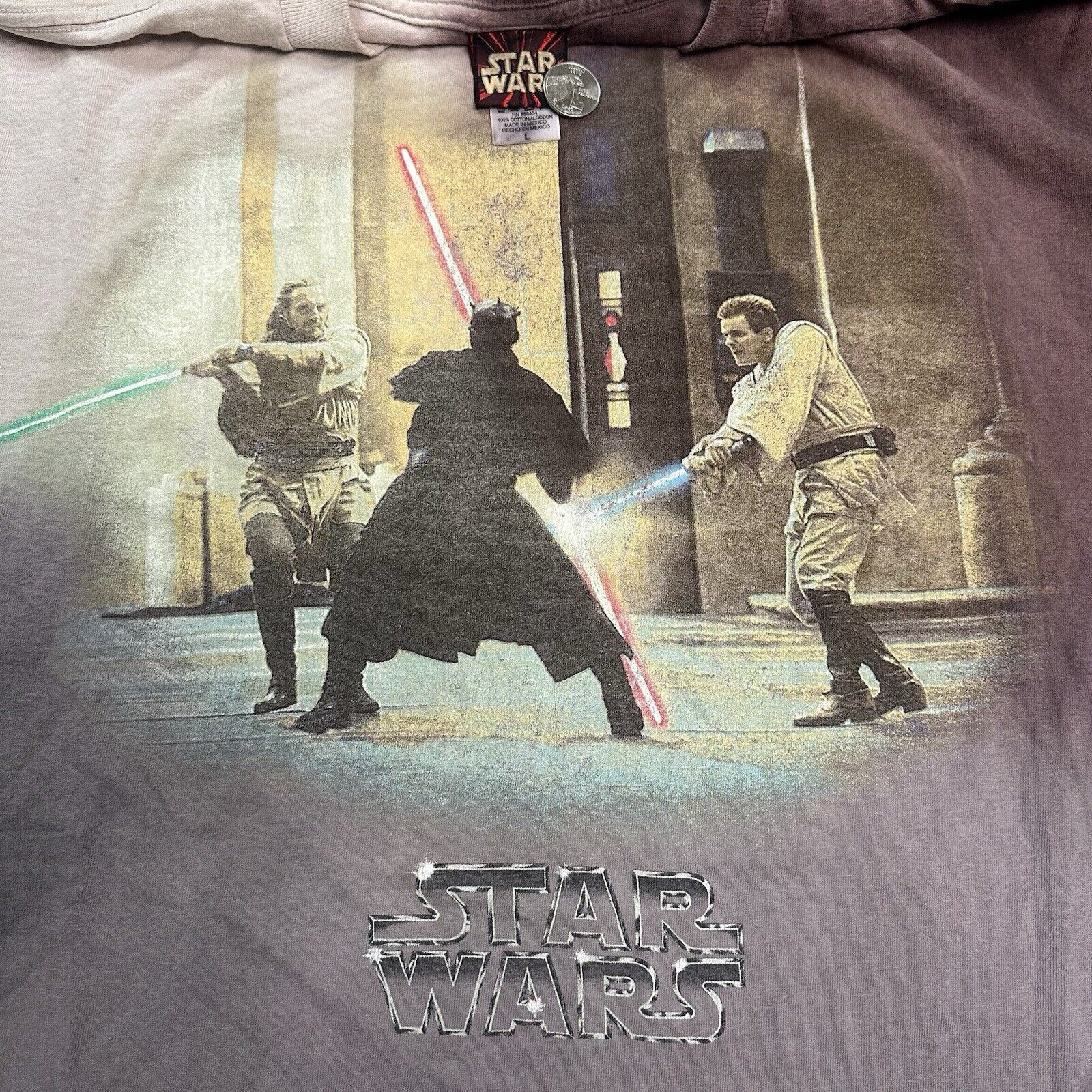 Sci-Fi Fantasy × Star Wars × Vintage Vintage 90s Star Wars Obi Wan Darth Maul Qui-Gon Jinn Tee Size US L / EU 52-54 / 3 - 1 Thumbnail
