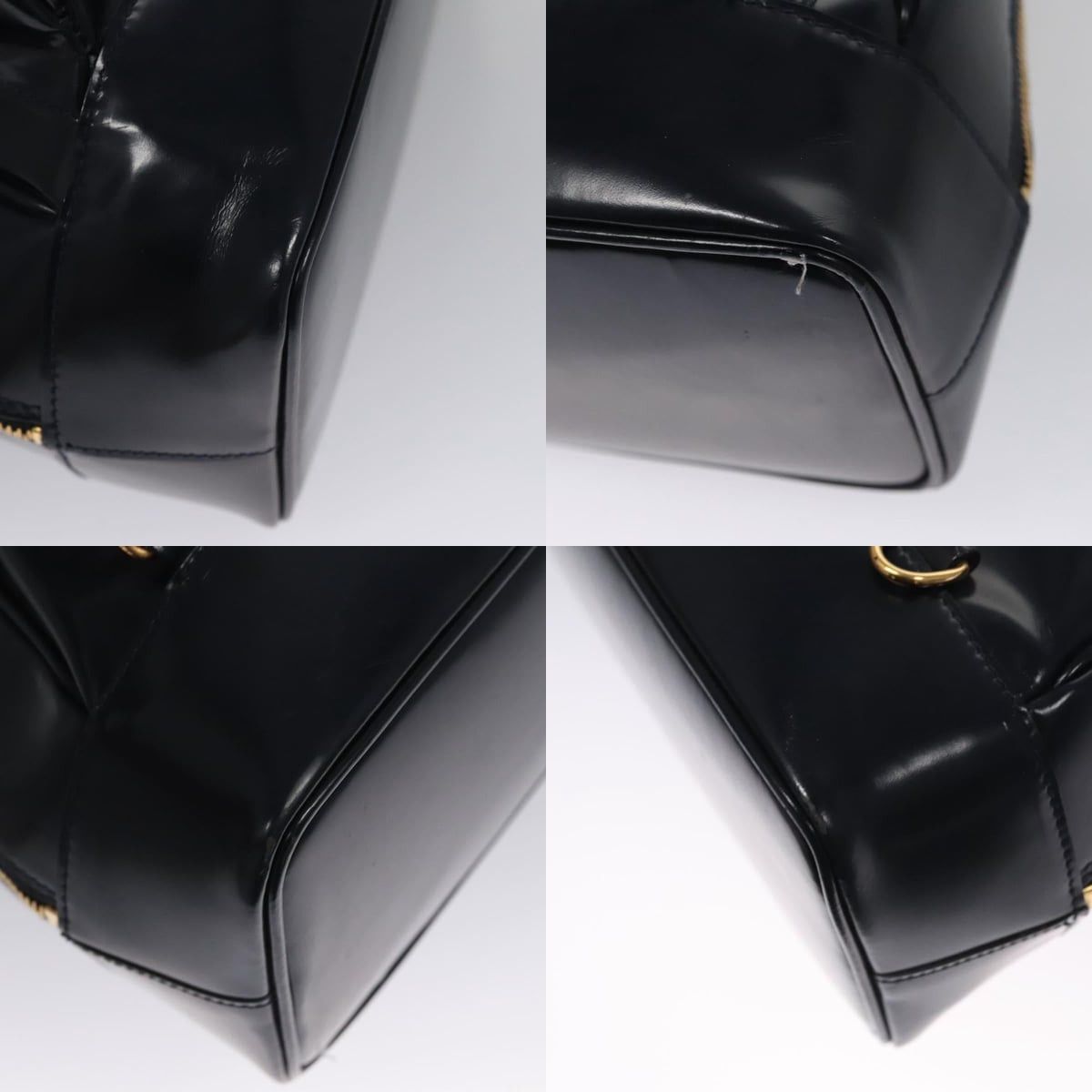 Gucci GUCCI Bamboo Body Bag Patent Leather Navy Gold Size ONE SIZE - 10 Thumbnail