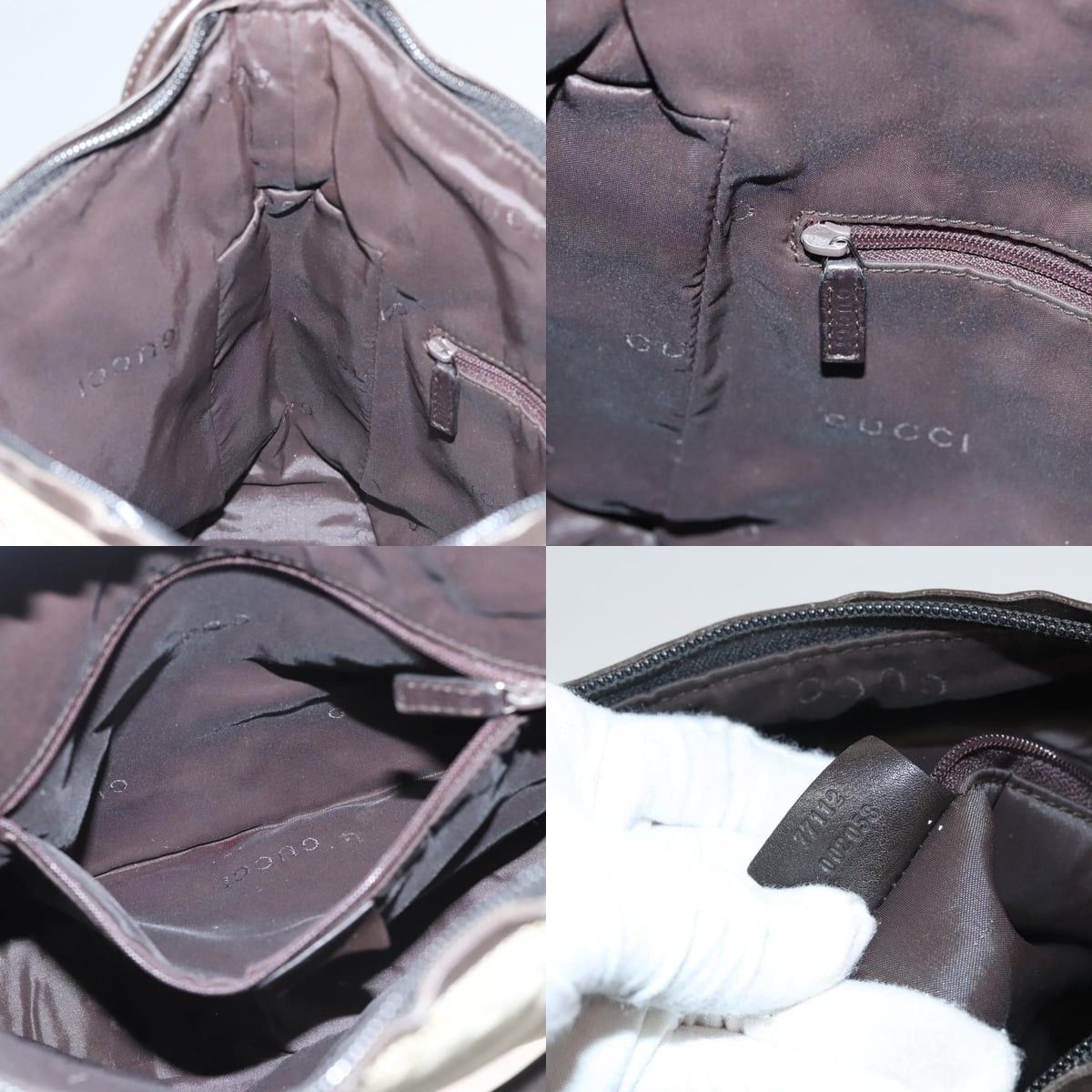 Gucci GUCCI Shoulder Bag Canvas Gray Silver Size ONE SIZE - 12 Thumbnail