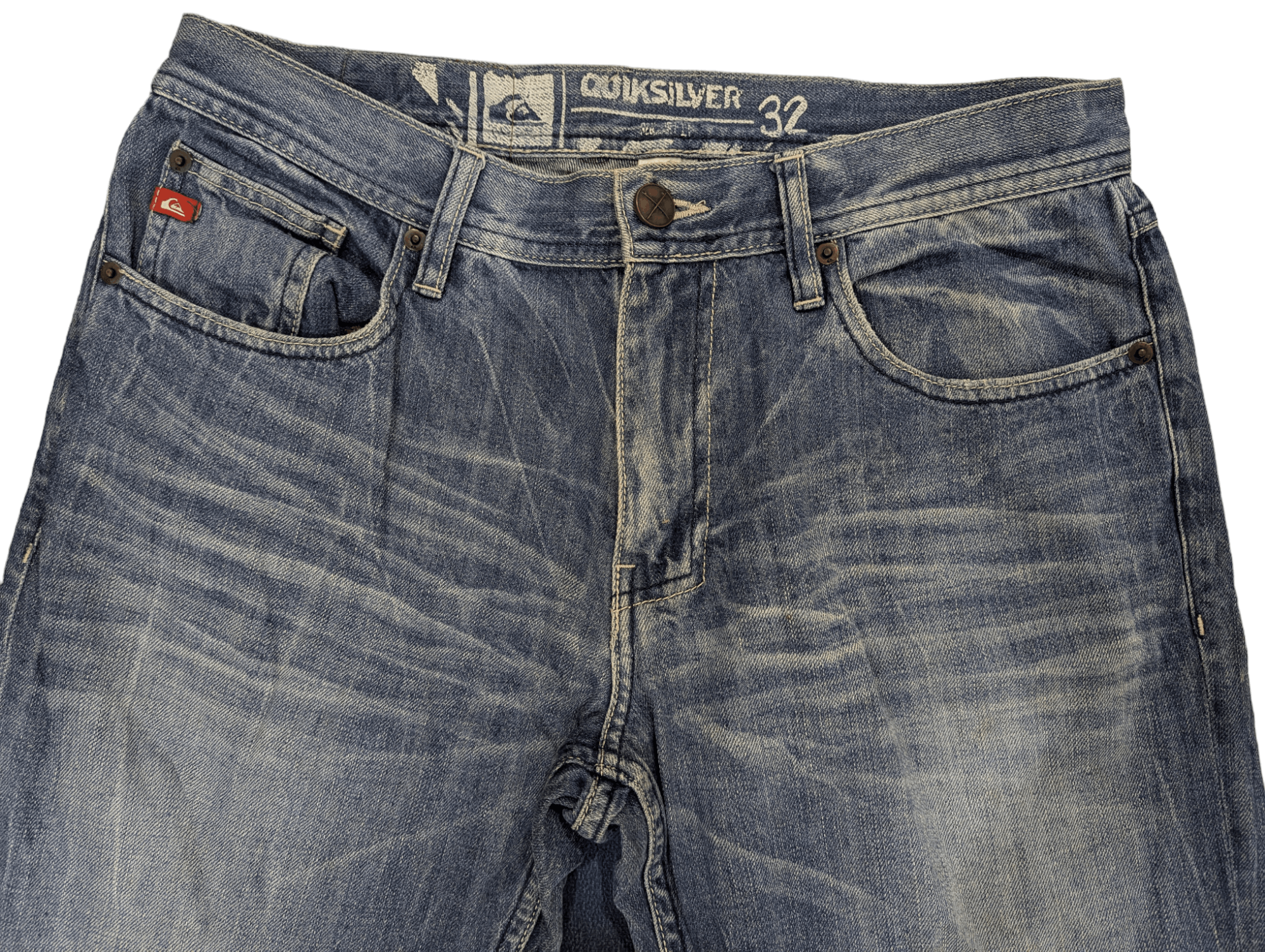 Quiksilver DISTRESSED QUIKSILVER JEANS DENIM Size US 32 / EU 48 - 2 Thumbnail
