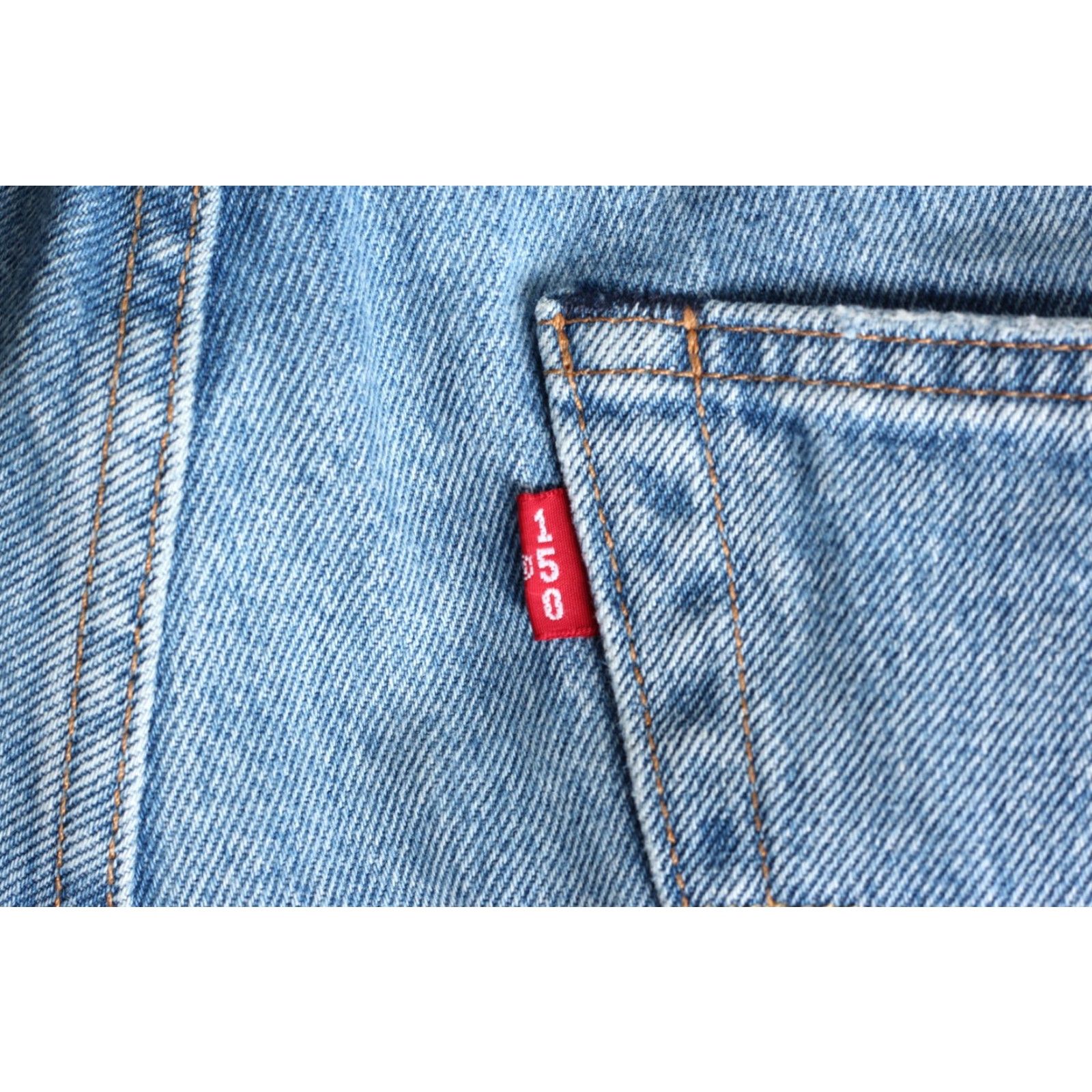 Levi's VINTAGE Levi's 501 Jeans Men 34x28 Distressed Raw Hem 150th Anniversary Edition Denim Blue 5-Pocket Straight Waist 34 Inseam L28 DZ7361 Mens Size US 34 / EU 50 - 4 Thumbnail