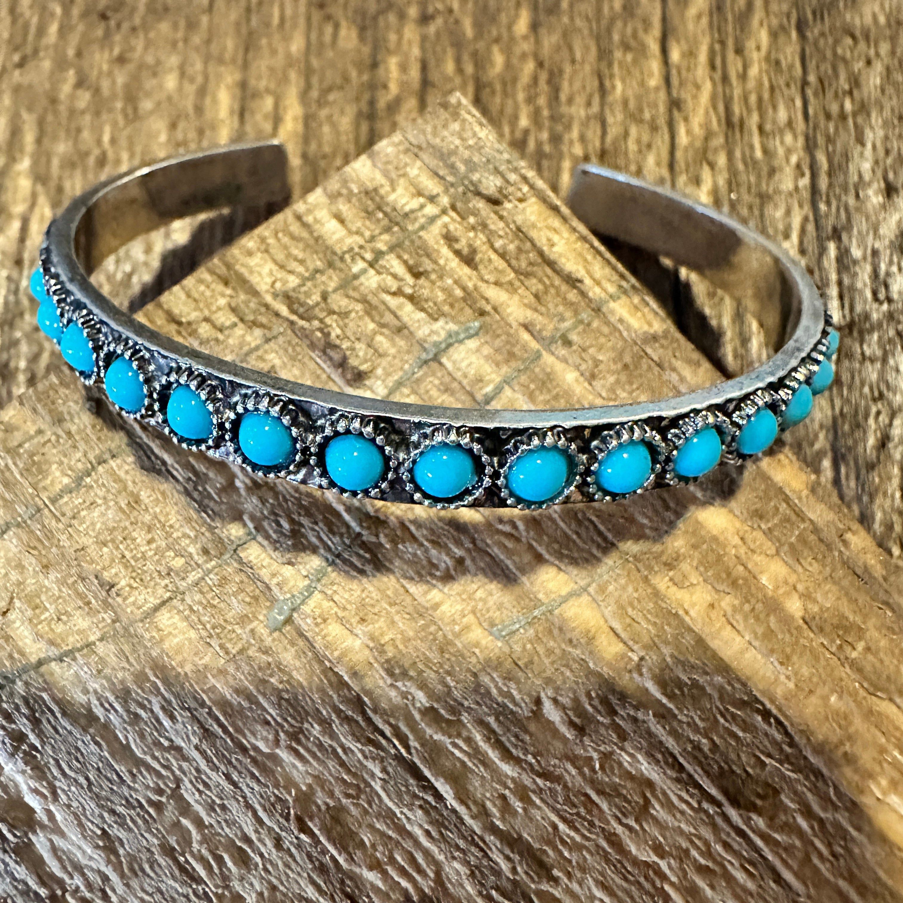 Other Southwestern Boho Vintage Turquoise Cowgirl Open Bangle with Size ONE SIZE - 2 Thumbnail