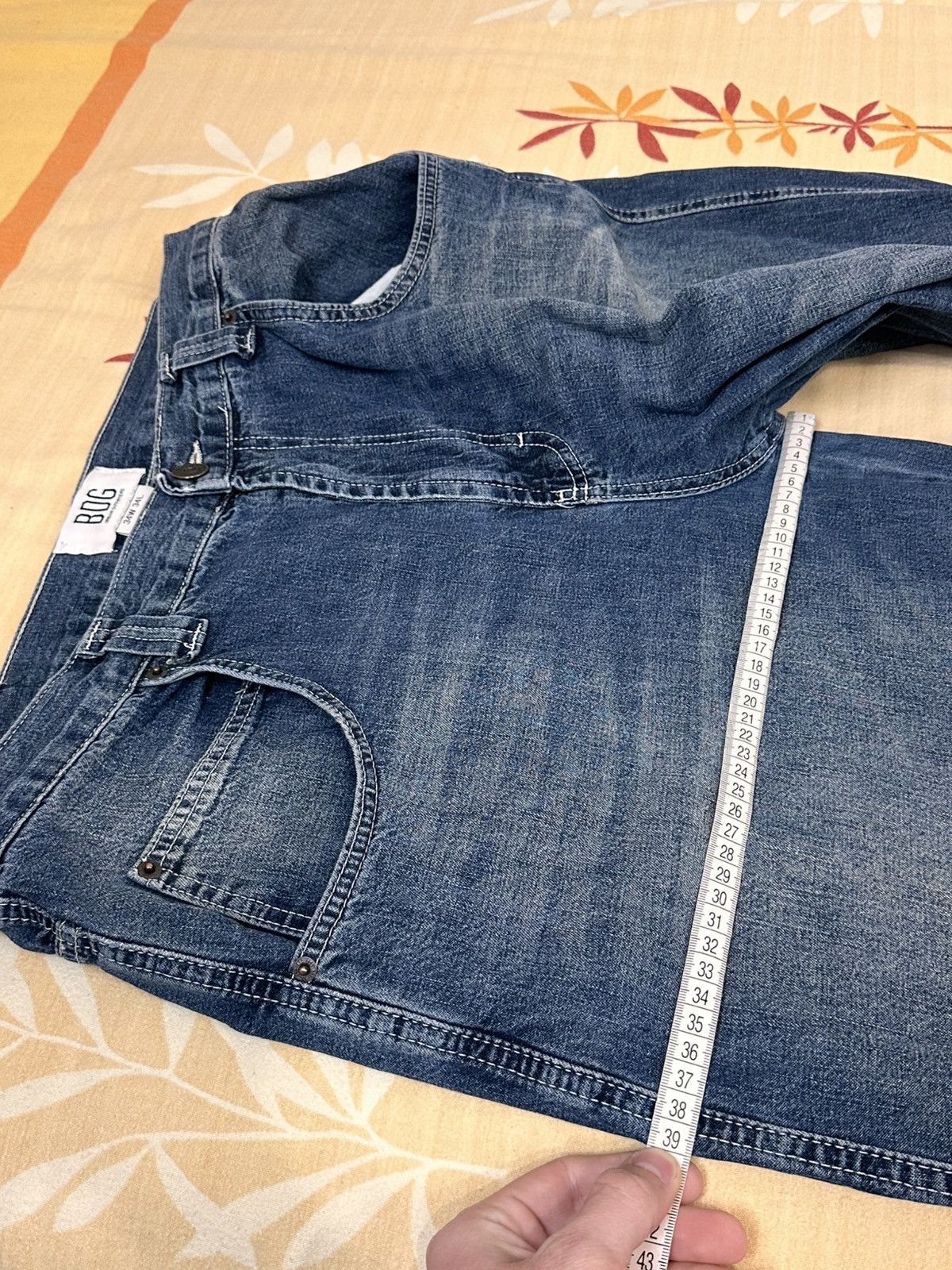 Bdg 🔥 BDG Rare Distressed Wide Baggy Denim Jeans Pants Y2K Blue Size US 34 / EU 50 - 10 Thumbnail