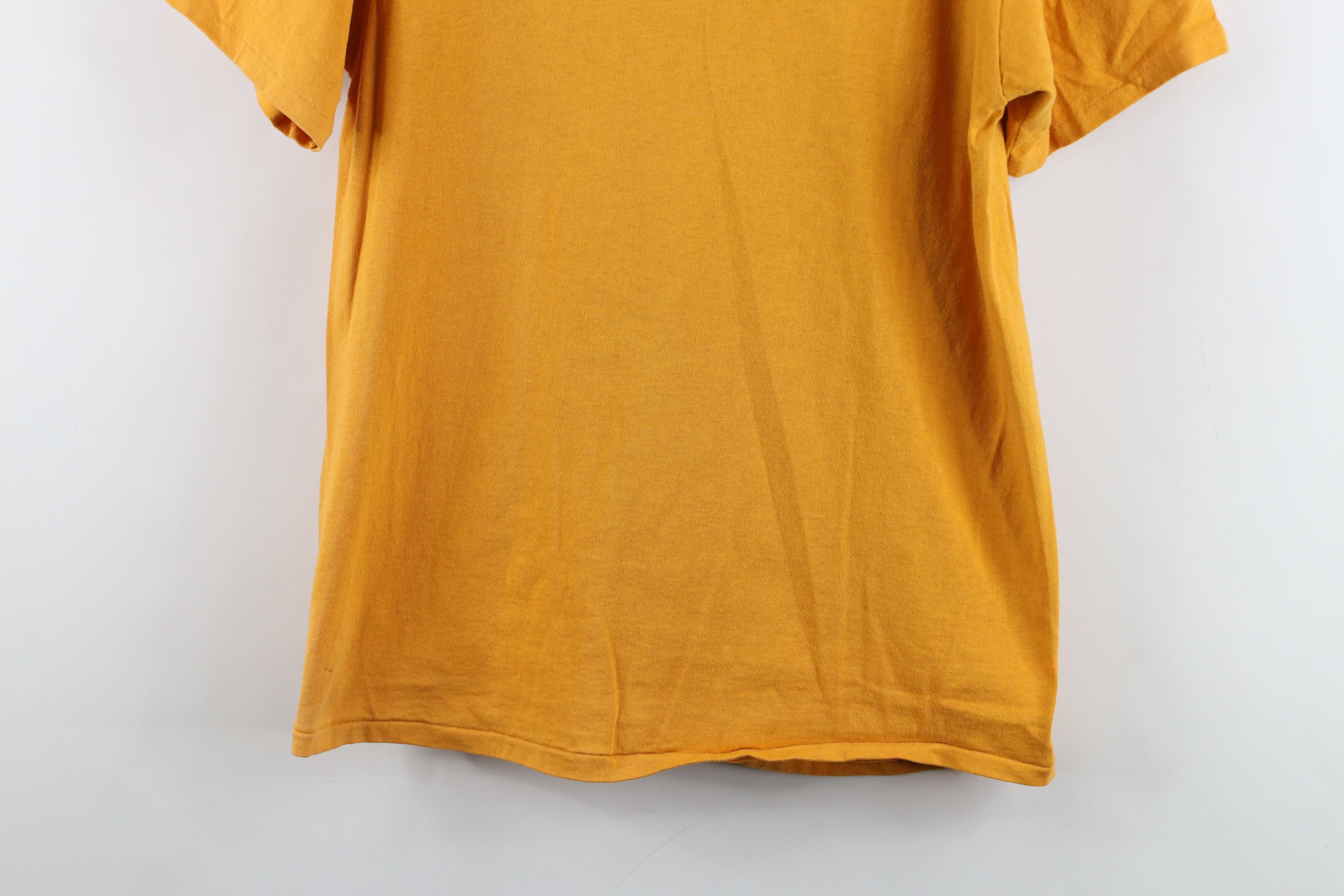 Vintage Vintage 70s Streetwear Blank Pocket T-Shirt Orange USA Size US M / EU 48-50 / 2 - 13 Thumbnail