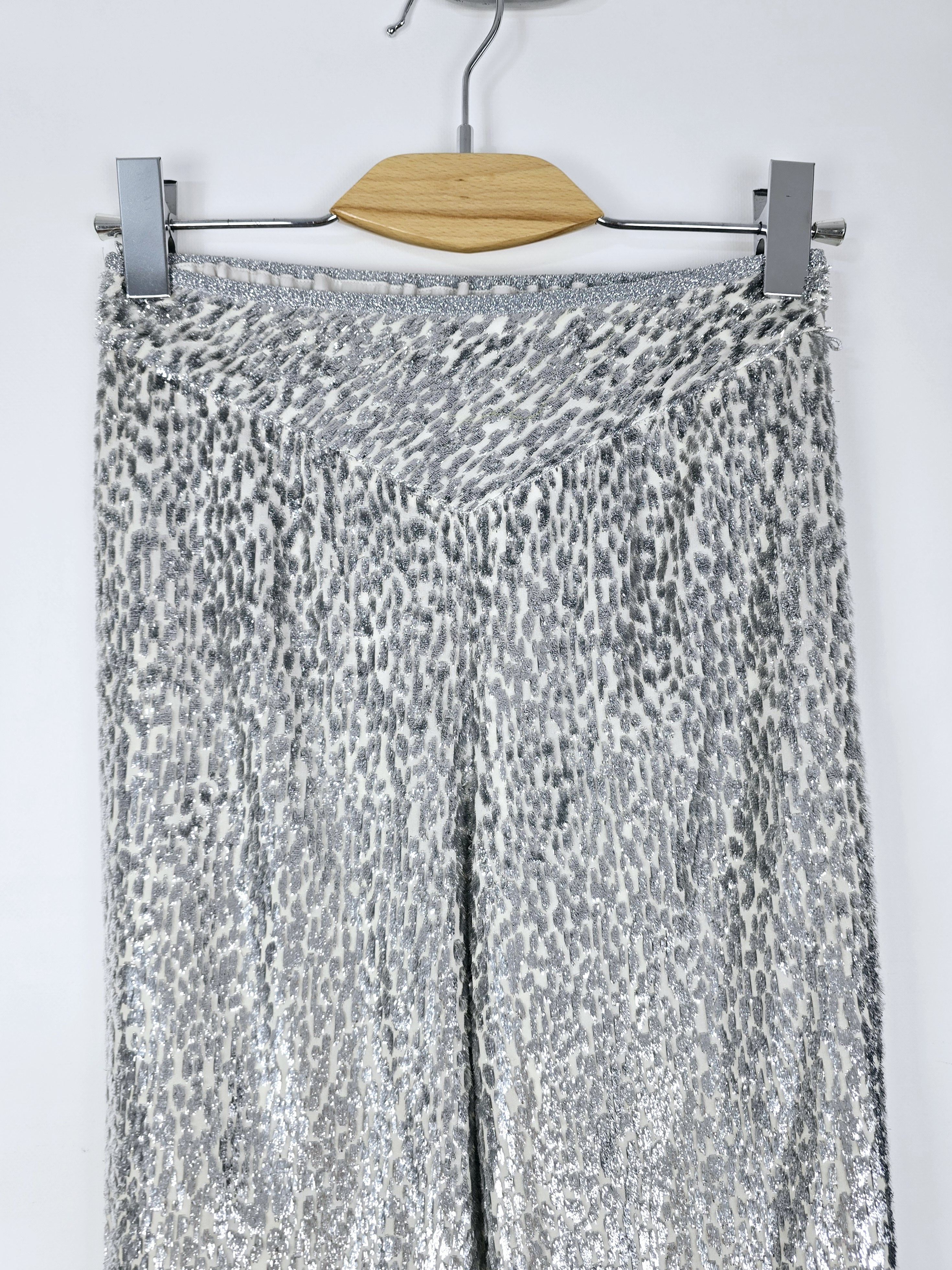 forte_forte Forte Forte "Riflessi" Metallic Wide-Leg Pants Size 26" / US 2 / IT 38 - 4 Thumbnail