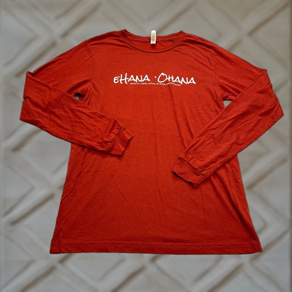 Vintage Bella + Canvas Shirt Unisex Adults M Orange Long Sleeve Crew Neck Hawaiian Logo 3001 2020s Size US M / EU 48-50 / 2 - 1 Thumbnail