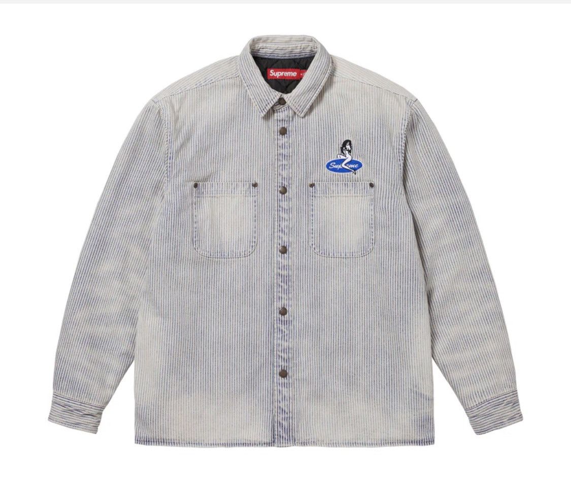 Supreme Size medium Supreme Quilted Lined Denim Snap Shirt Size US M / EU 48-50 / 2 - 1 Thumbnail