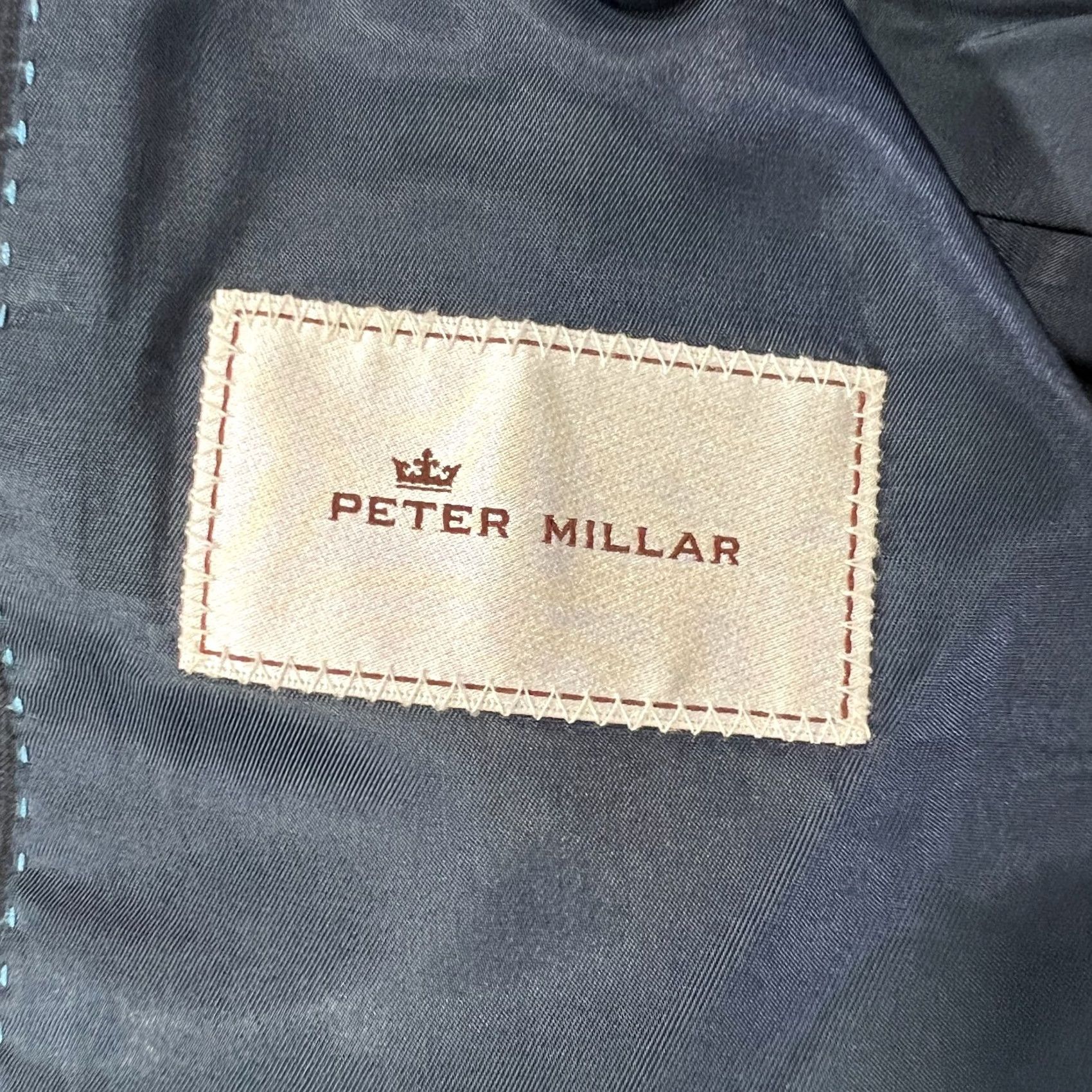 Peter Millar Peter Millar Wool Sport Coat Blazer 42R Men Blue Two Button Suit Jacket REPAIRED Size 42R - 4 Thumbnail