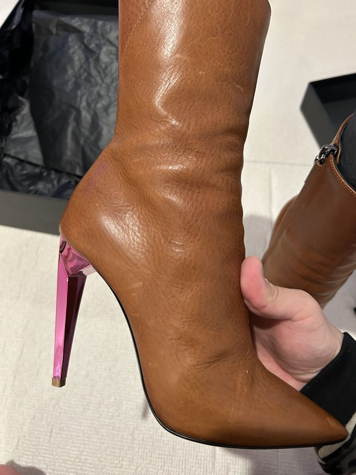 Saint Laurent Paris Saint Laurent YSL Toscano Volanato Bootie Size US 7 / IT 37 - 9 Thumbnail