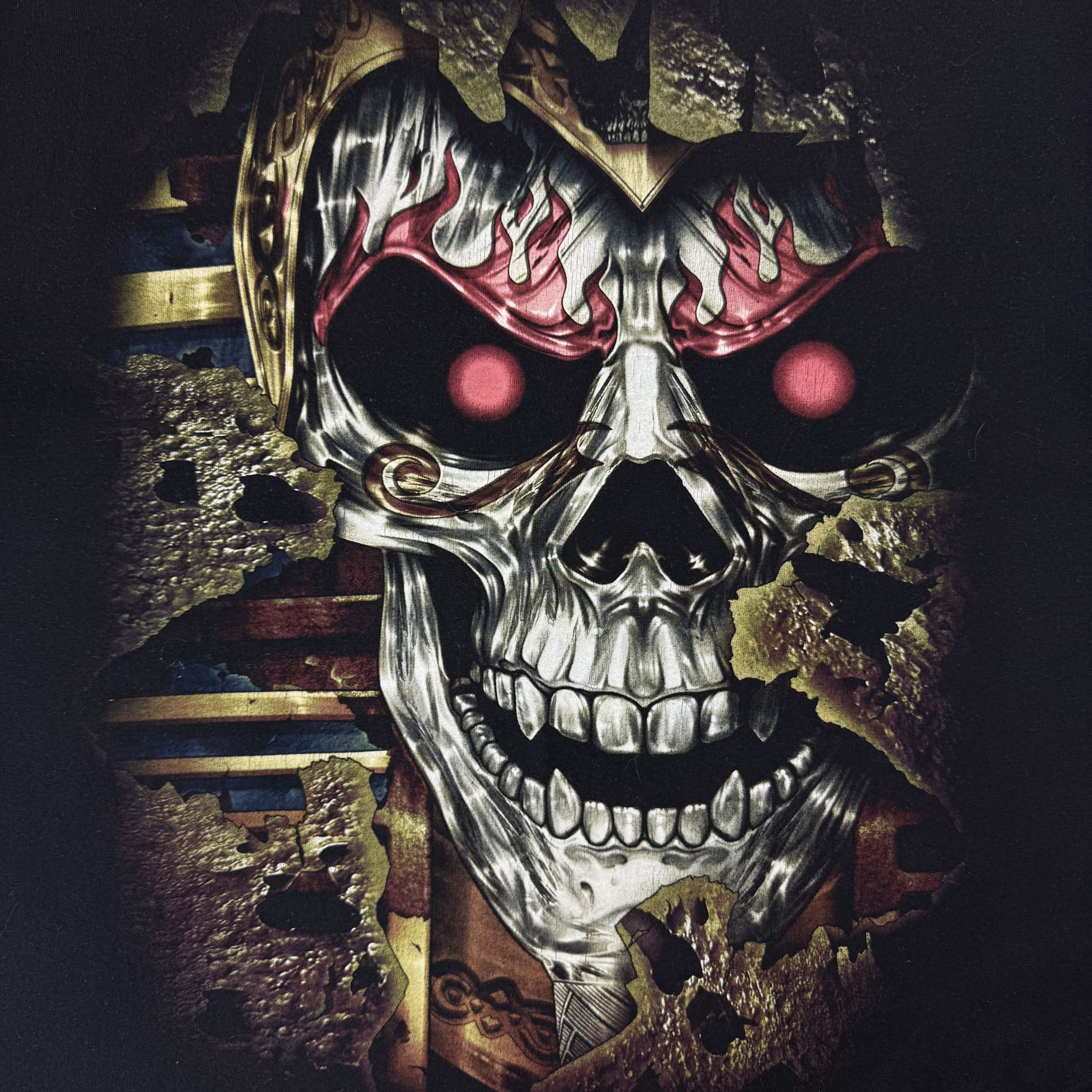 Vintage Vintage Skull Rare Egypt Rock Graphic Tee Shirt L Size US L / EU 52-54 / 3 - 8 Thumbnail