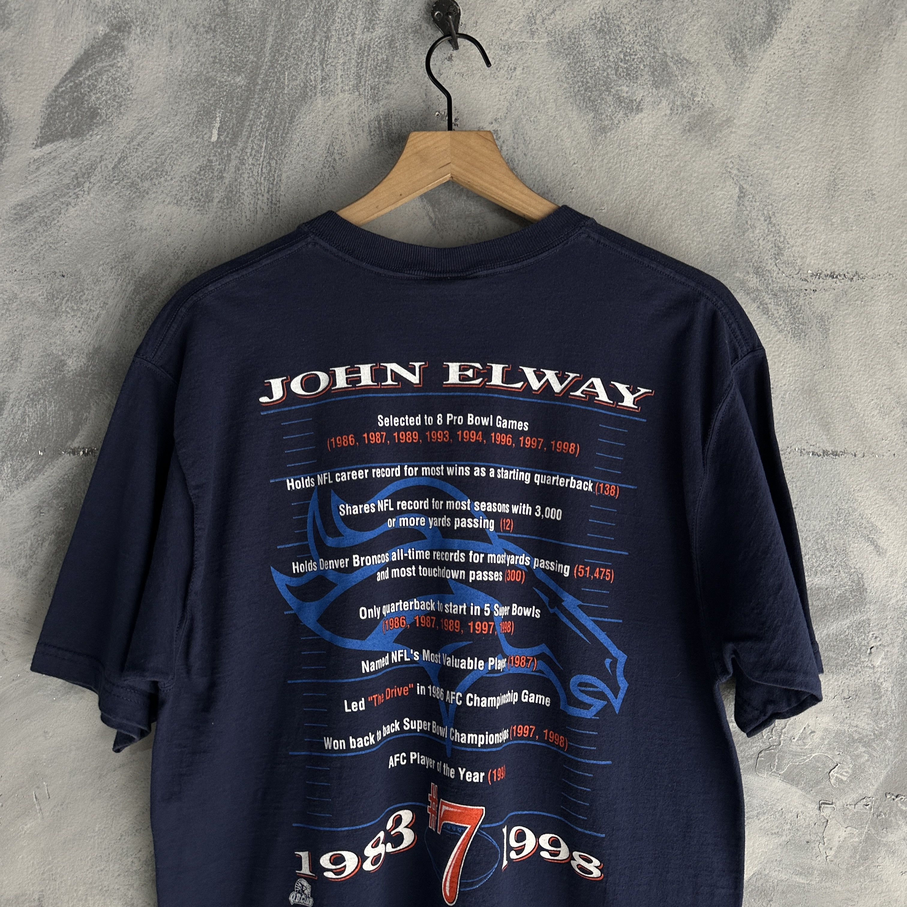 Pro Player Vtg John Elway T Shirt Super Bowl Pro Player Denver Broncos Size US L / EU 52-54 / 3 - 9 Thumbnail