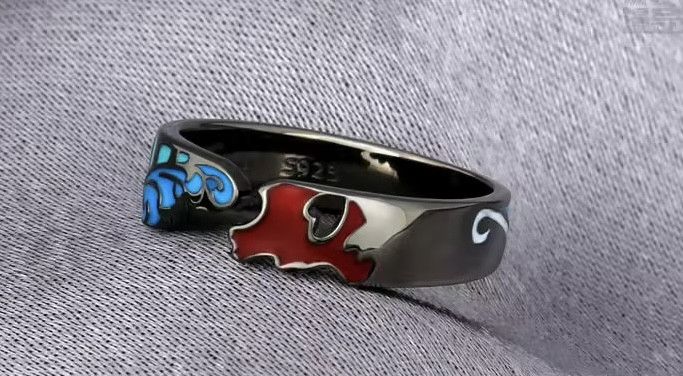 Jewelry Anime Demon Slayer Adjustable Size Ring Size ONE SIZE - 2 Thumbnail