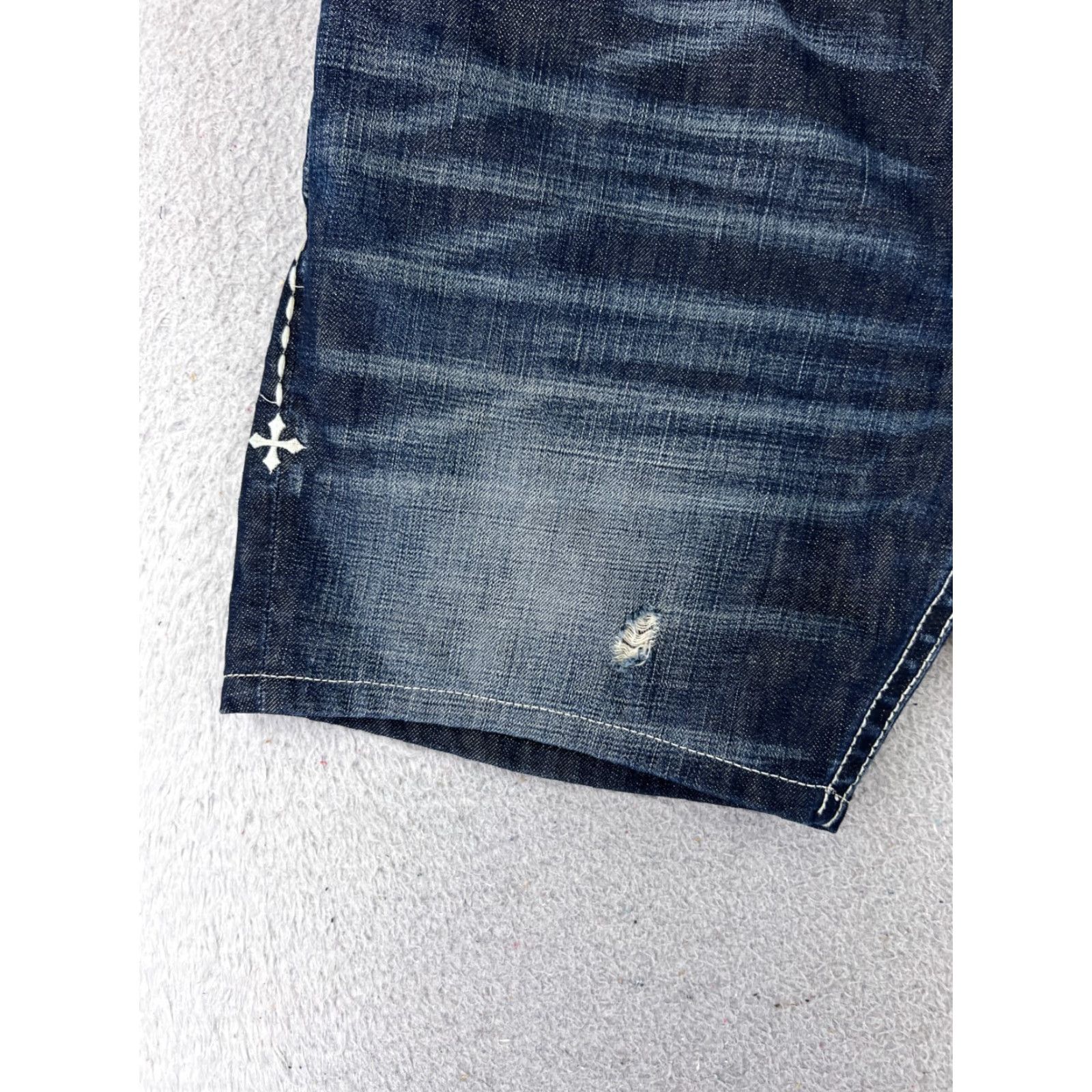 Affliction Affliction Men Shorts 38 Blue Denim Chino Cargo Pocket Regular Readable Vintage No 38x7 READ Size US 38 / EU 54 - 3 Thumbnail