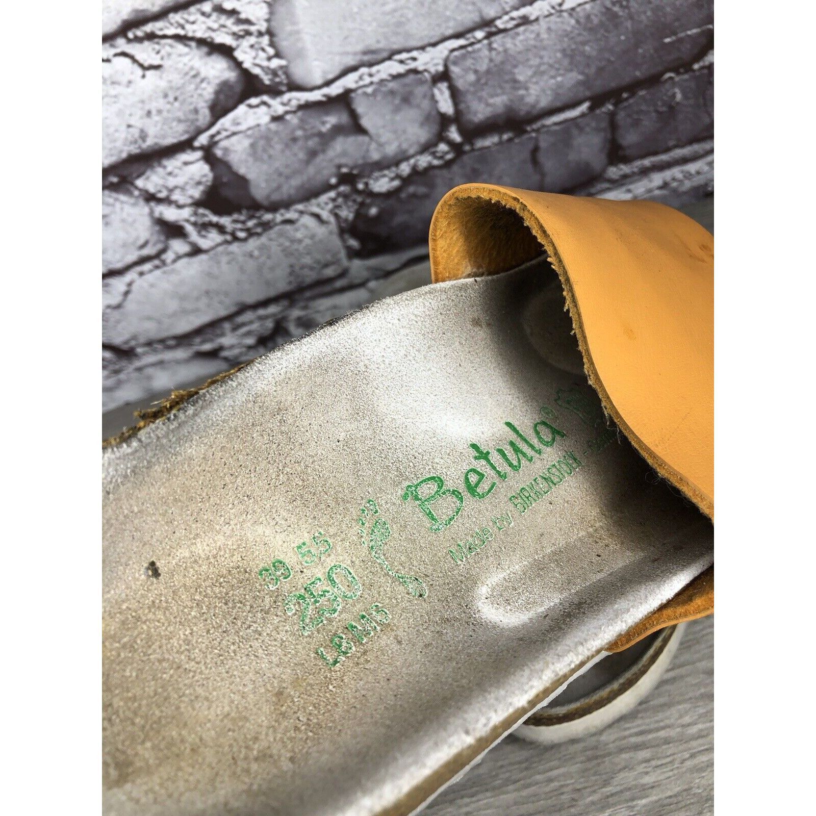 Birkenstock Betula Birkenstock Orange Leather Cork Strap Slide Sandals W Size US 8.5 / IT 38.5 - 8 Thumbnail